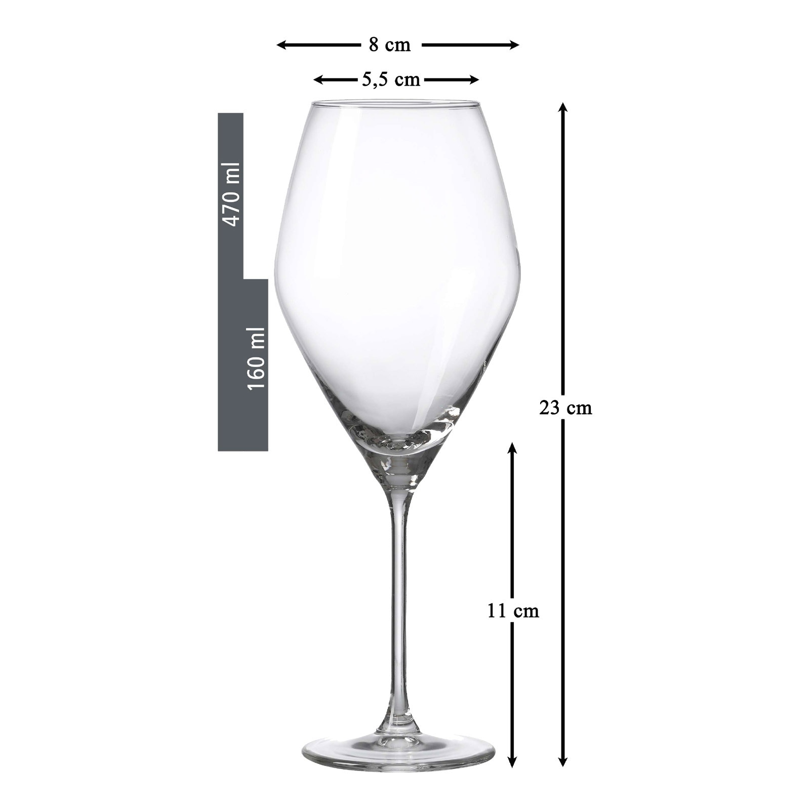 Ritzenhoff & Breker Rotweinglas »Rotweingläser Salsa 470 ml 6er Set transparent«