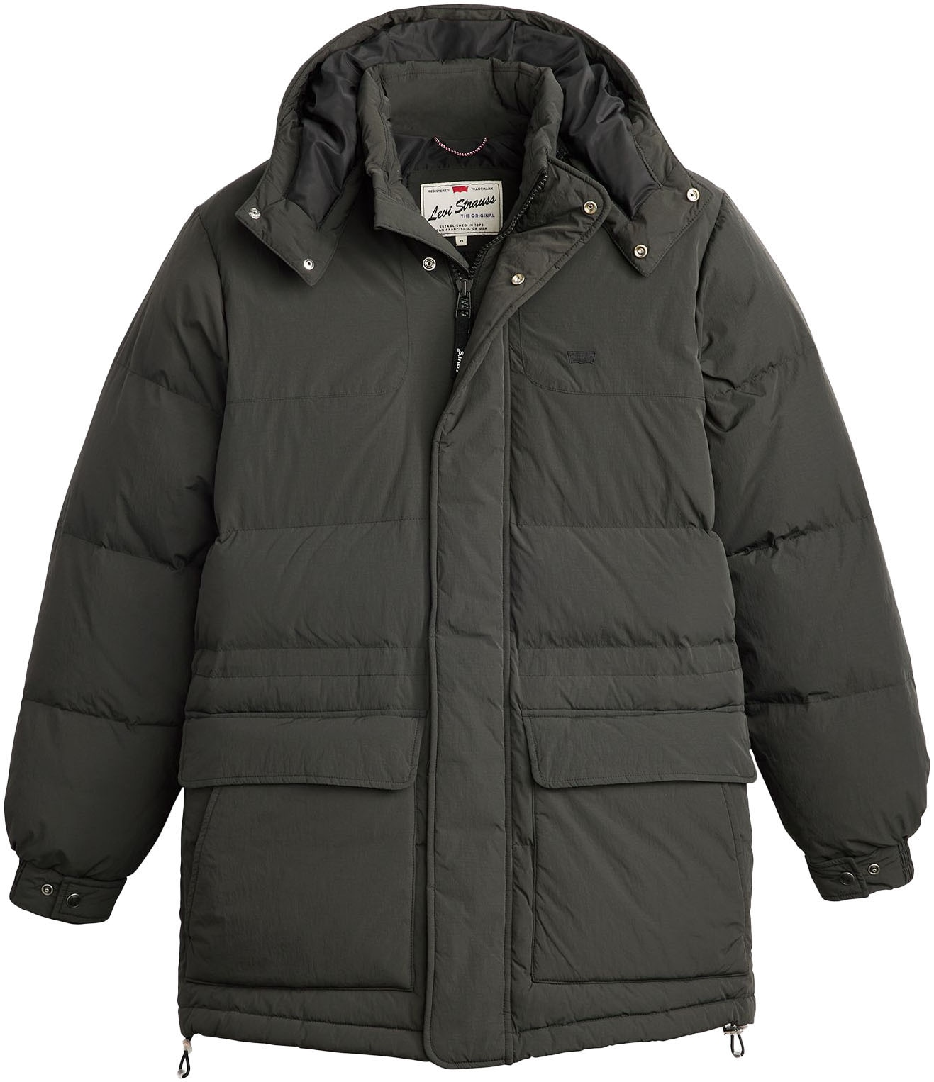 Levi's® Winterjacke »ROCKRIDGE MID PUFFER«, mit Kapuze, mit abnehmbarer Kapuze