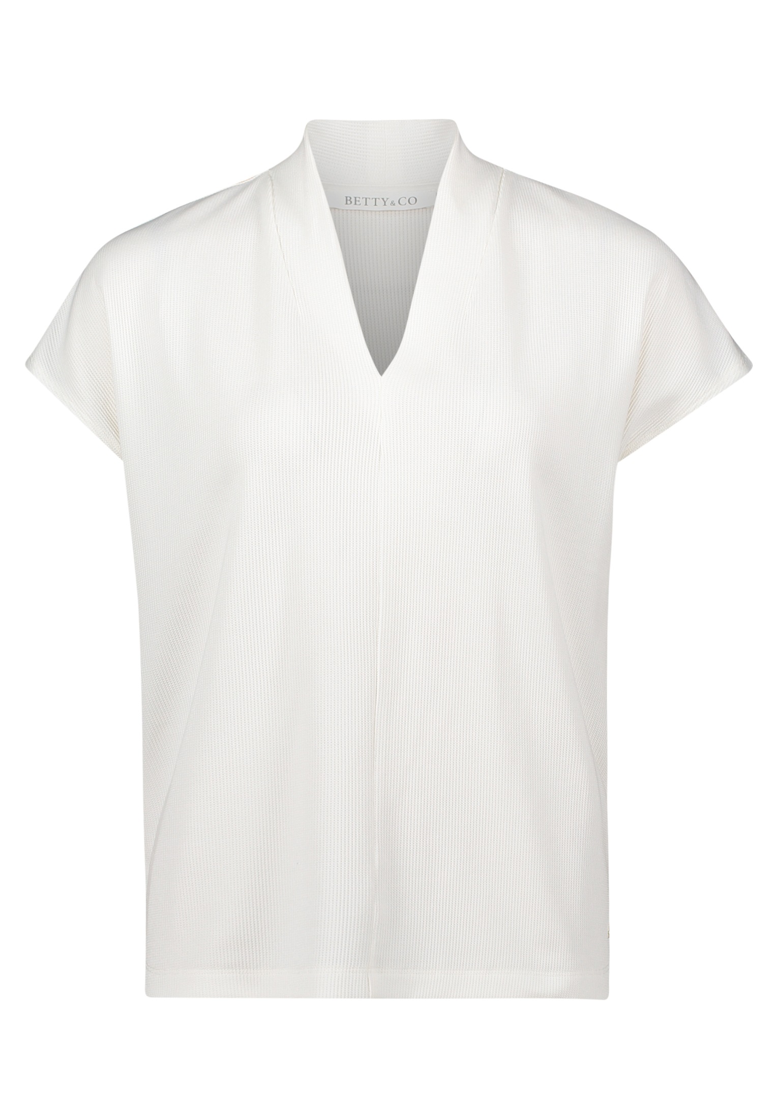 Betty&Co Kurzarmshirt "Betty & Co Damen Casual-Shirt mit V-Ausschnitt", (1 günstig online kaufen
