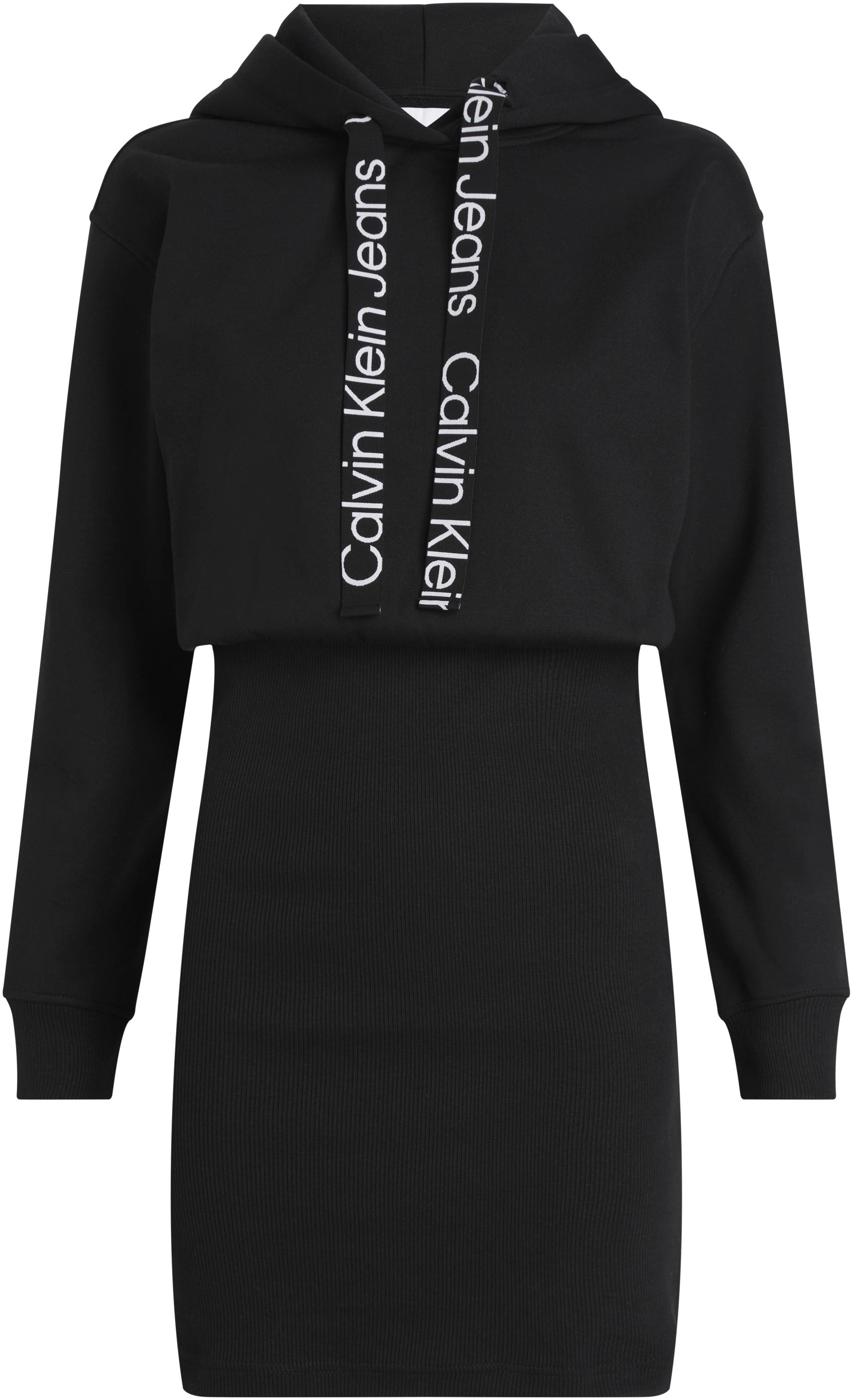 Calvin Klein Jeans Sweatkleid »LOGO ELASTIC HOODIE DRESS« kaufen | BAUR