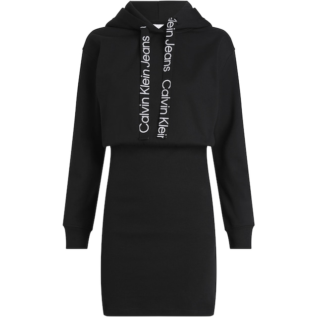 Calvin Klein Jeans Sweatkleid »LOGO ELASTIC HOODIE DRESS« kaufen | BAUR