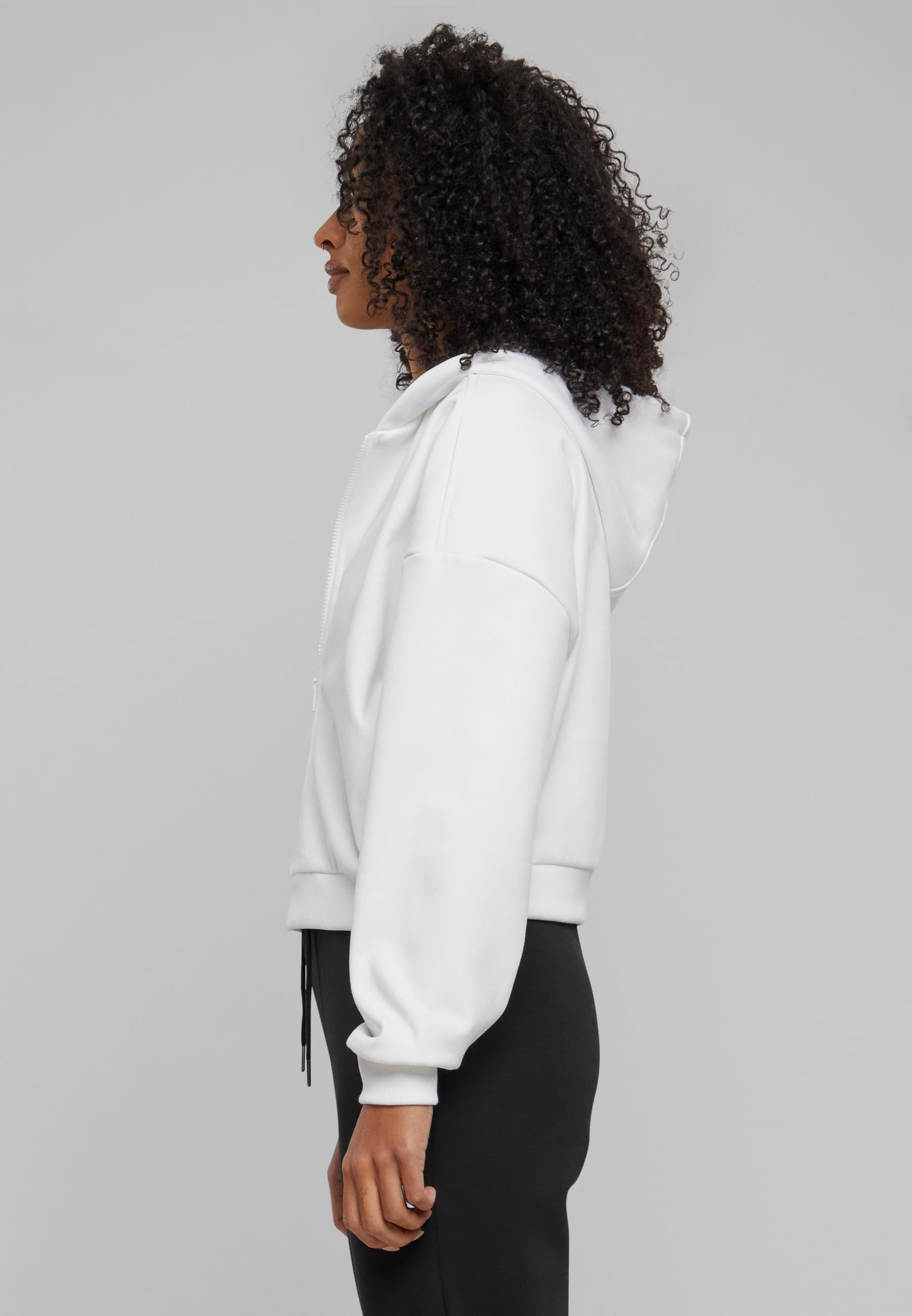 URBAN CLASSICS Sweatjacke »Urban Classics Damen Ladies Cozy Short Zip Hoody«