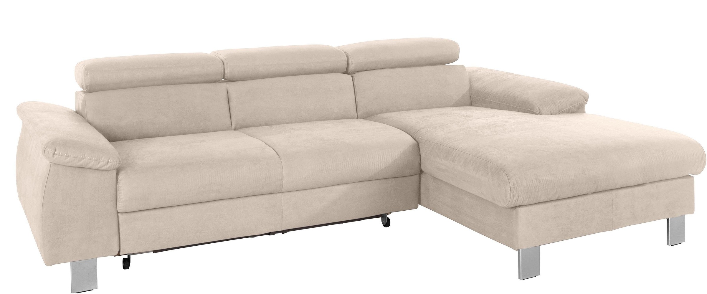 COTTA Ecksofa "Komaris L-Form, B: 244 cm" mit Kopfteilverstellung, optional günstig online kaufen