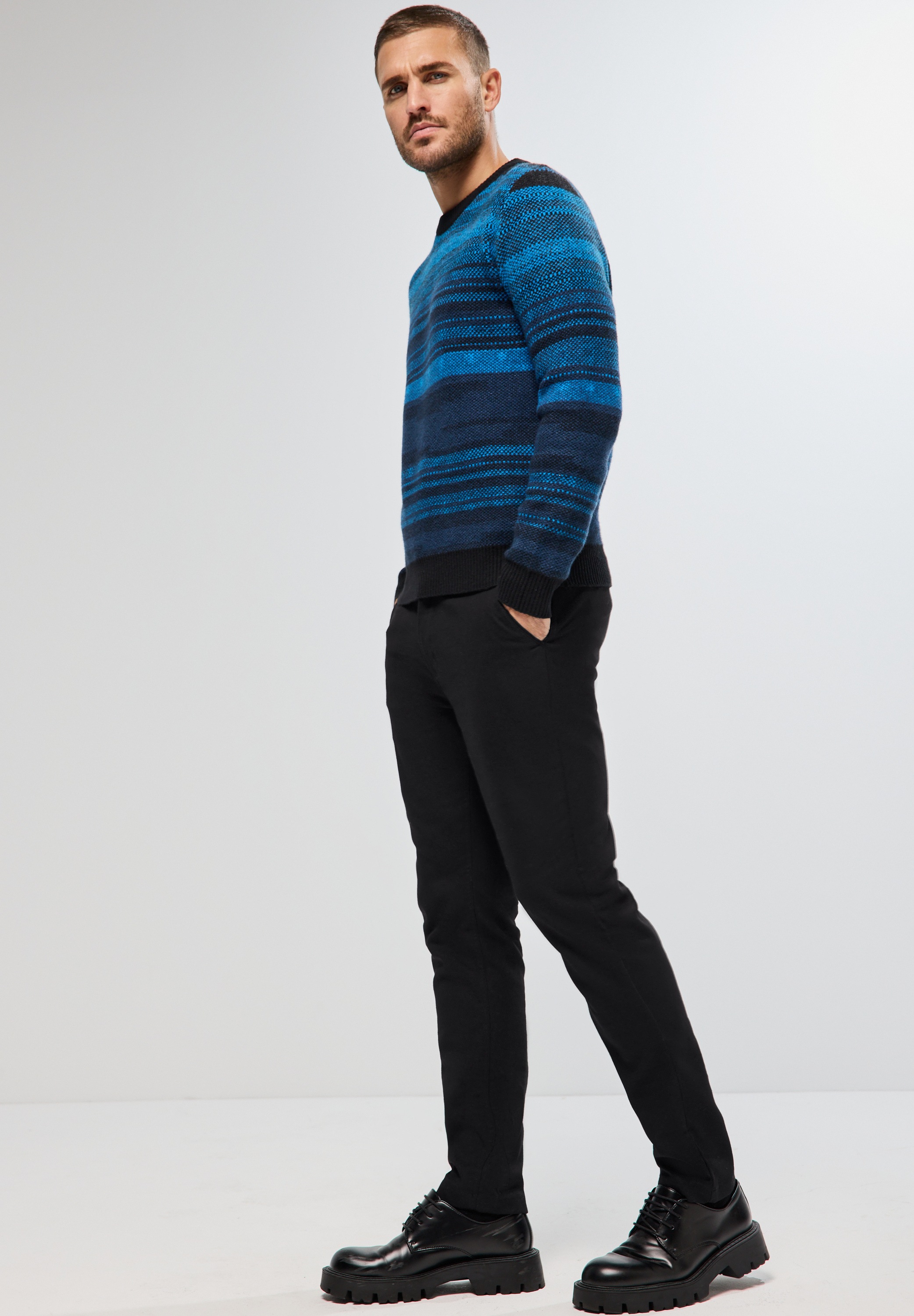 STREET ONE MEN Chinohose, aus Baumwolle mit Stretchanteil