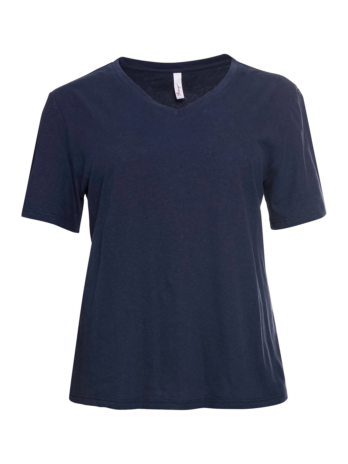 für edlem Leinen-Viskose-Mix »Große kaufen Sheego BAUR T-Shirt Größen«, aus |