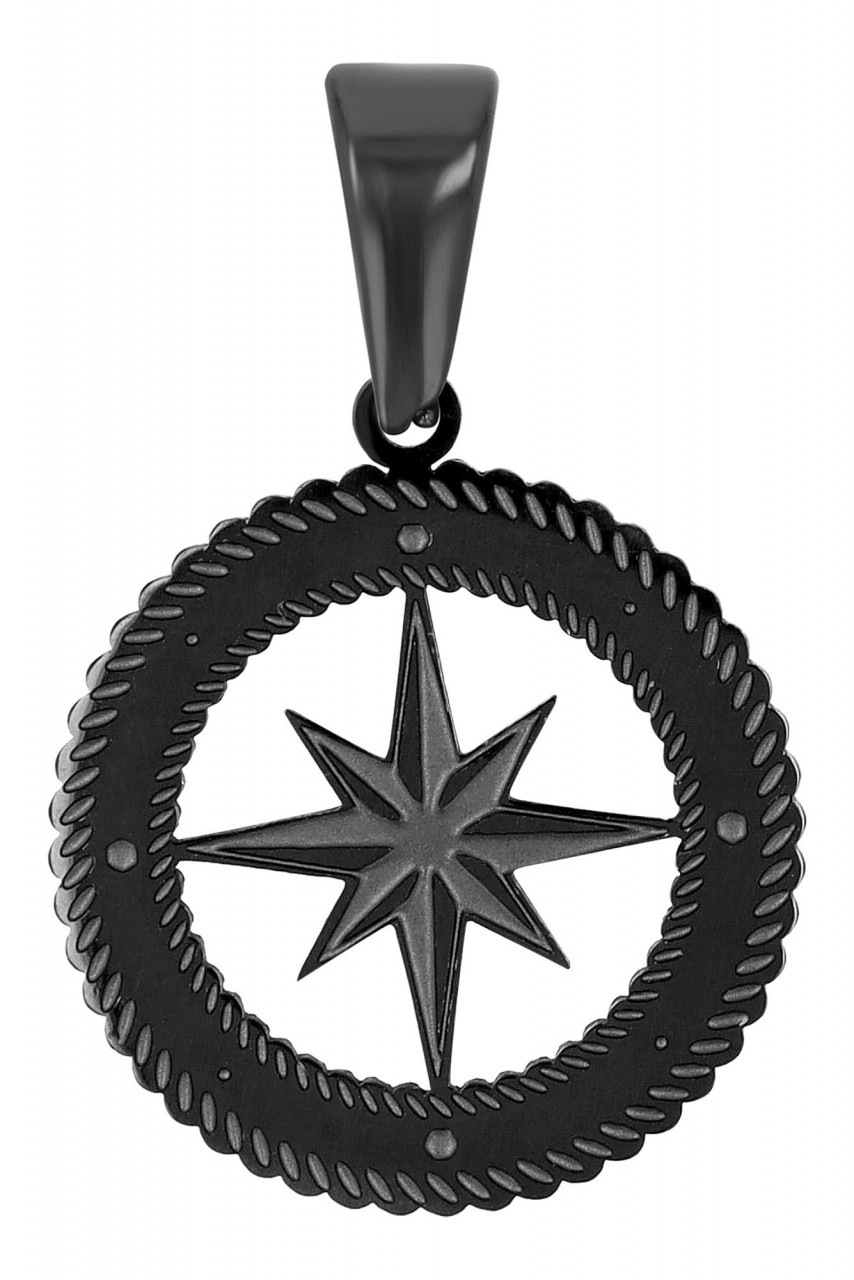 Kettenanhänger ADELIA´S "hochwertiger Schmuck Anhänger aus Edelstahl", schwarz, Schmuckanhänger, Damen, Edelstahl, Kettenanhänger