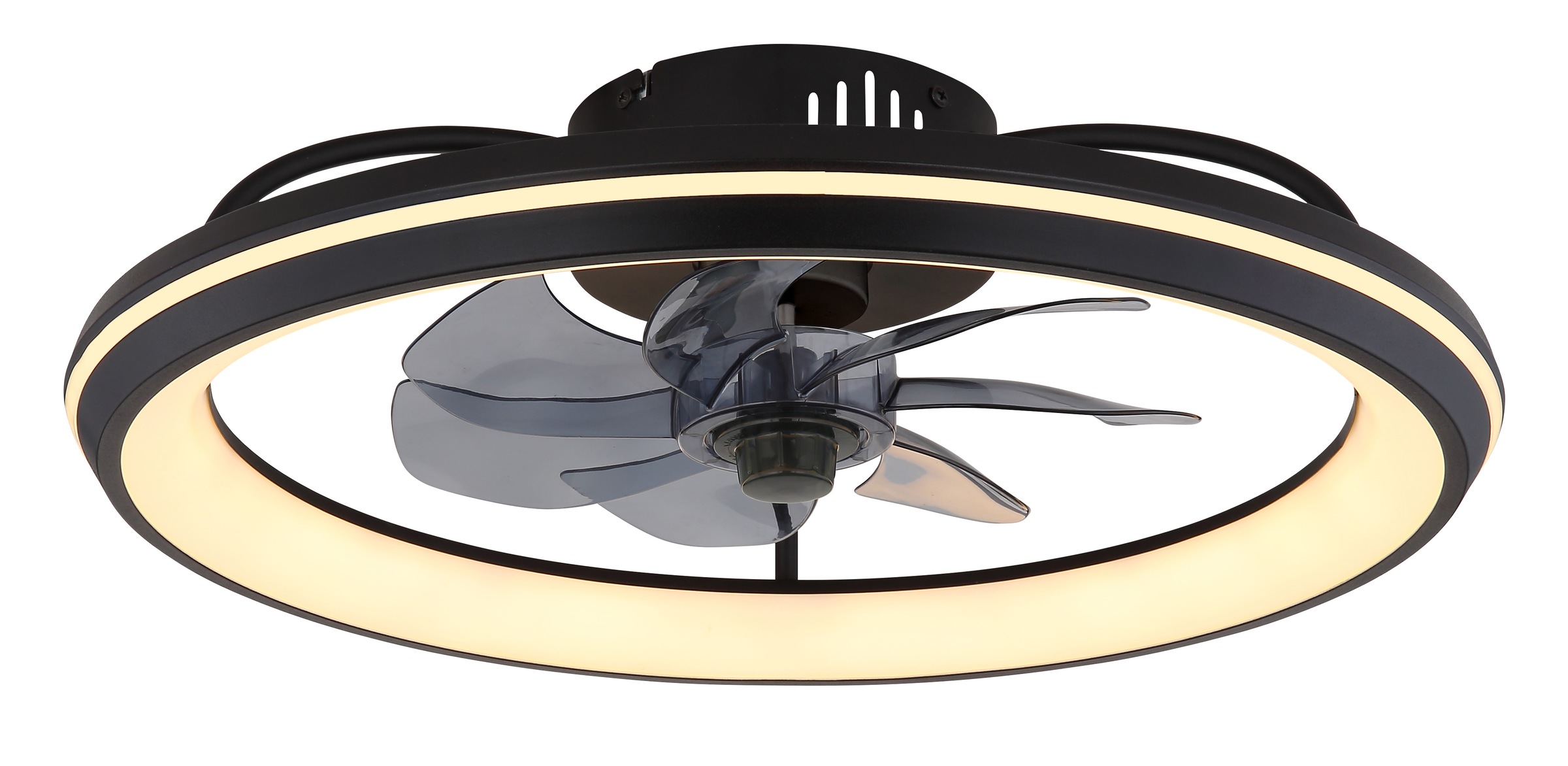 GLOBO LIGHTING Deckenleuchte "CELESTE", schwarz (schwarz matt), Ø 50cm H: 14cm, 1 Stk., Leuchten, Deckenventilator, Deckenlampe, moderner Ventilator, Deckenleuchte 3
