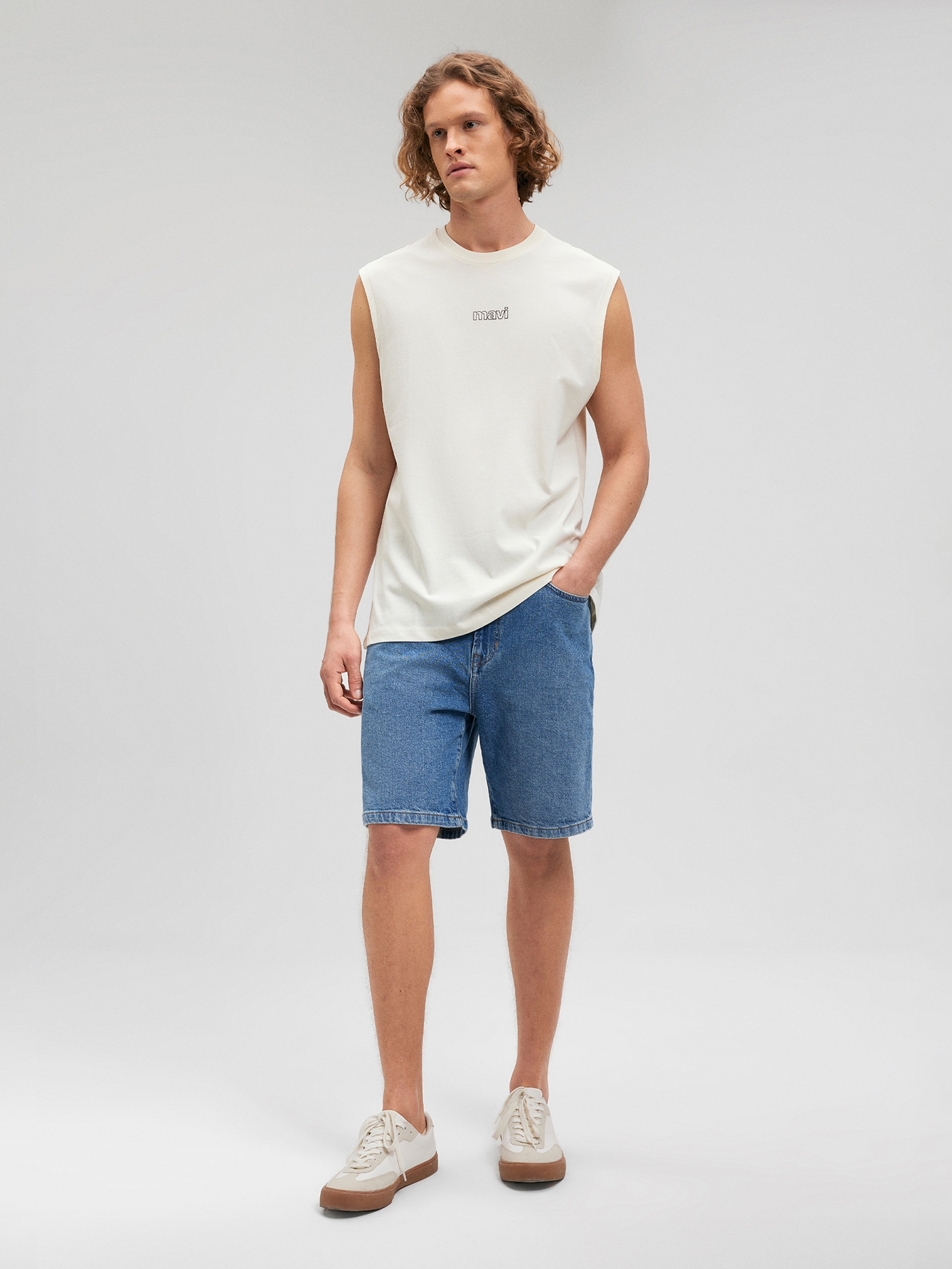 Mavi T-Shirt »MAVI PRINTED SLEEVELESS TEE«, Top mit Logo