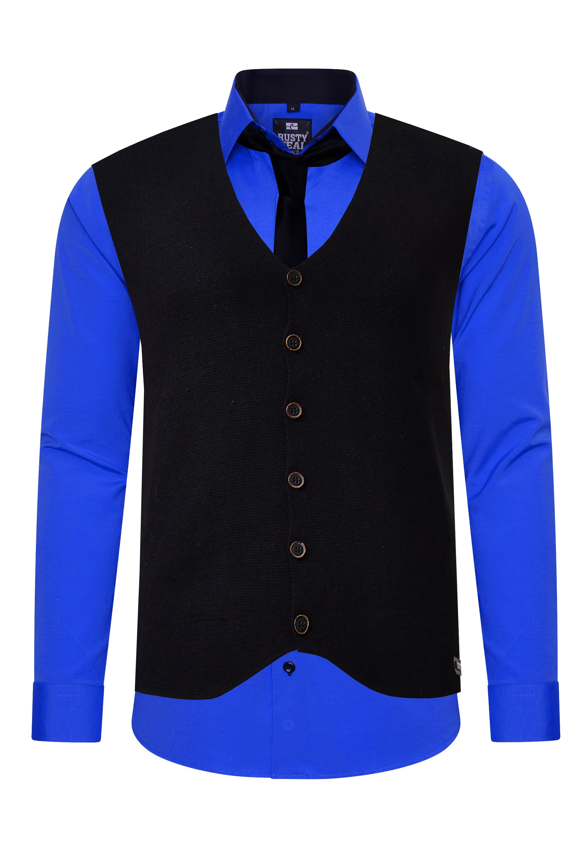 Rusty Neal Long Sleeve Shirt Blue M 2