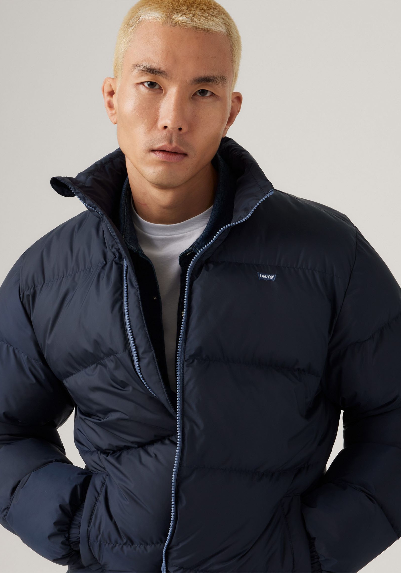 Levi's® Steppjacke »PIEDMONT SHORT PUFFER« ohne Kapuze mit Reißverschluss und Stehkragen