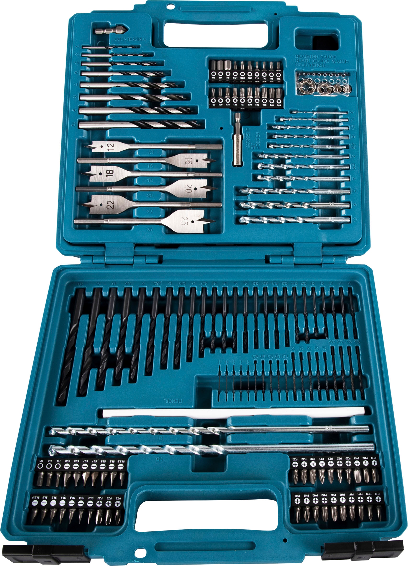 Makita Bohrer- und Bitset »E-06270«, 212-tlg., inkl. Aufbewahrungskoffer