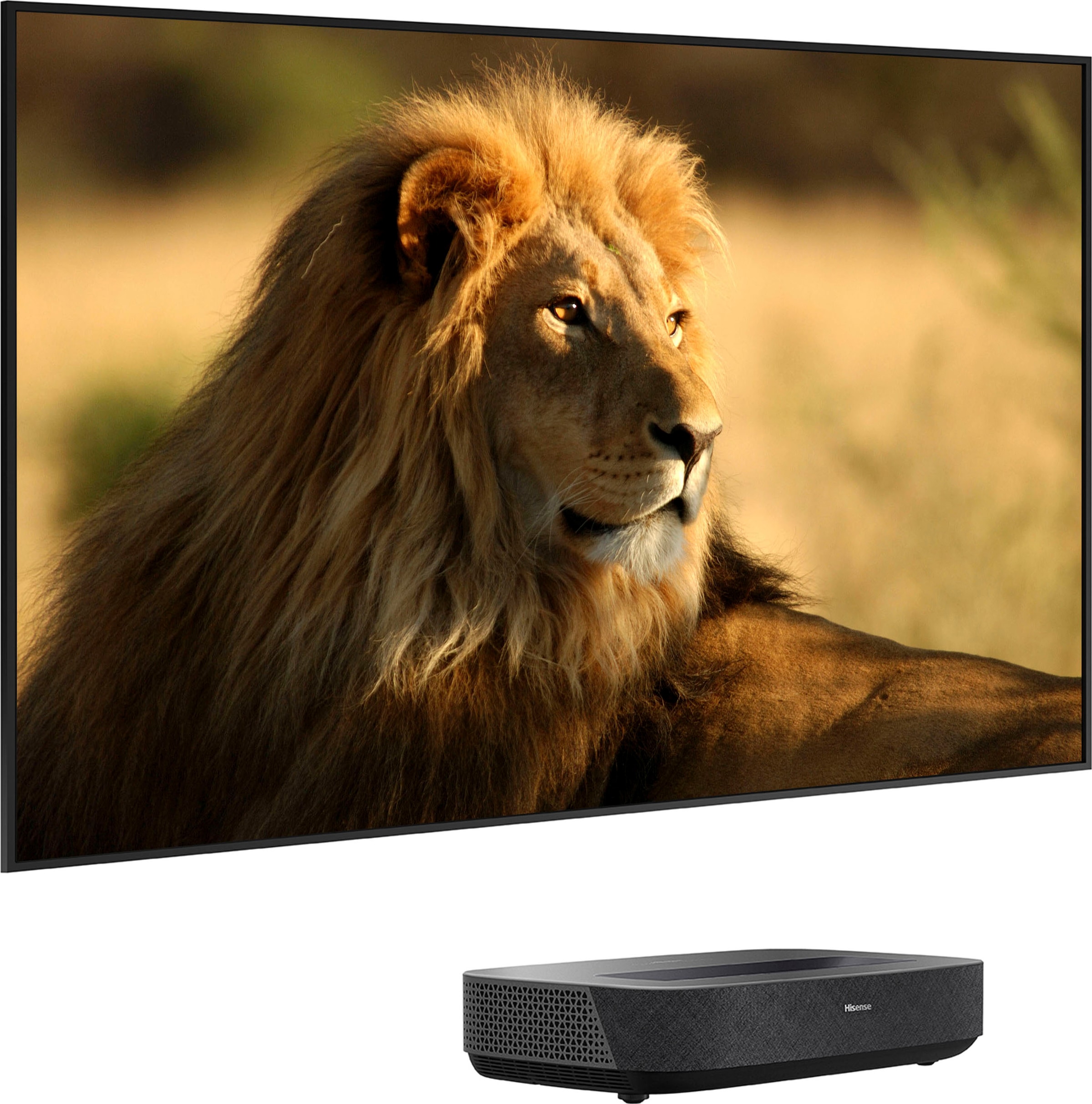 Hisense DLP-Beamer »Hisense 90L5HD Daylight Screen (90 Zoll) Laser Projektor«, 4K, HDR, Game Mode, Dolby Atmos