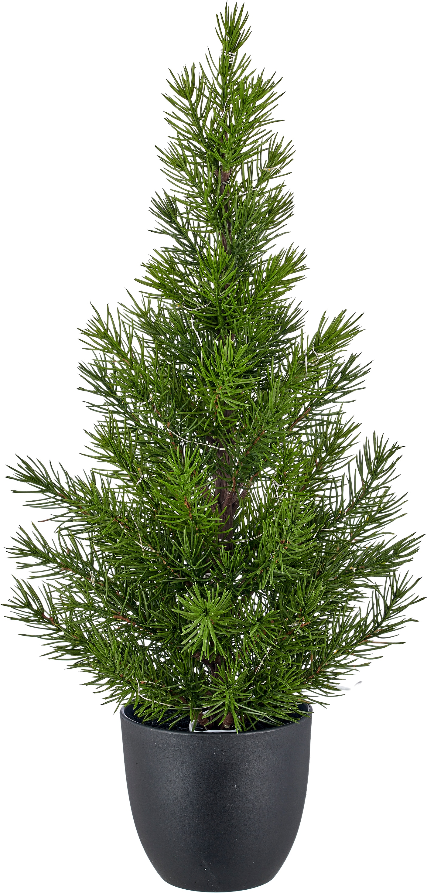 OTTO home Künstlicher Weihnachtsbaum »Tannenbäumchen im Topf, 52 oder 68cm hoch« mit LED-Beleuchtung und Timer Funktion