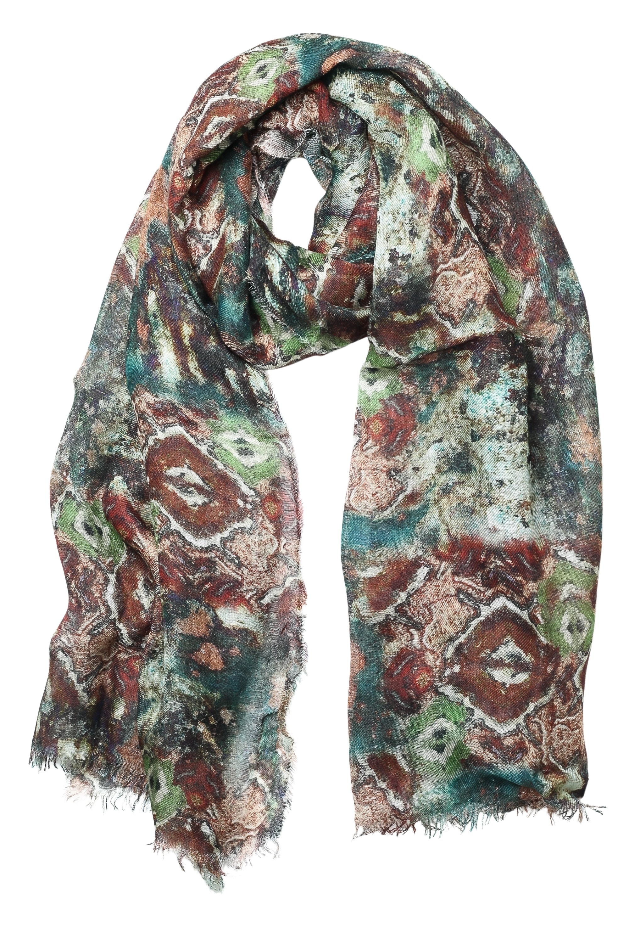 COLLEZIONE ALESSANDRO Modeschal "Marrone" 1 Stk. tlg. aus Naturmaterial, Ma günstig online kaufen