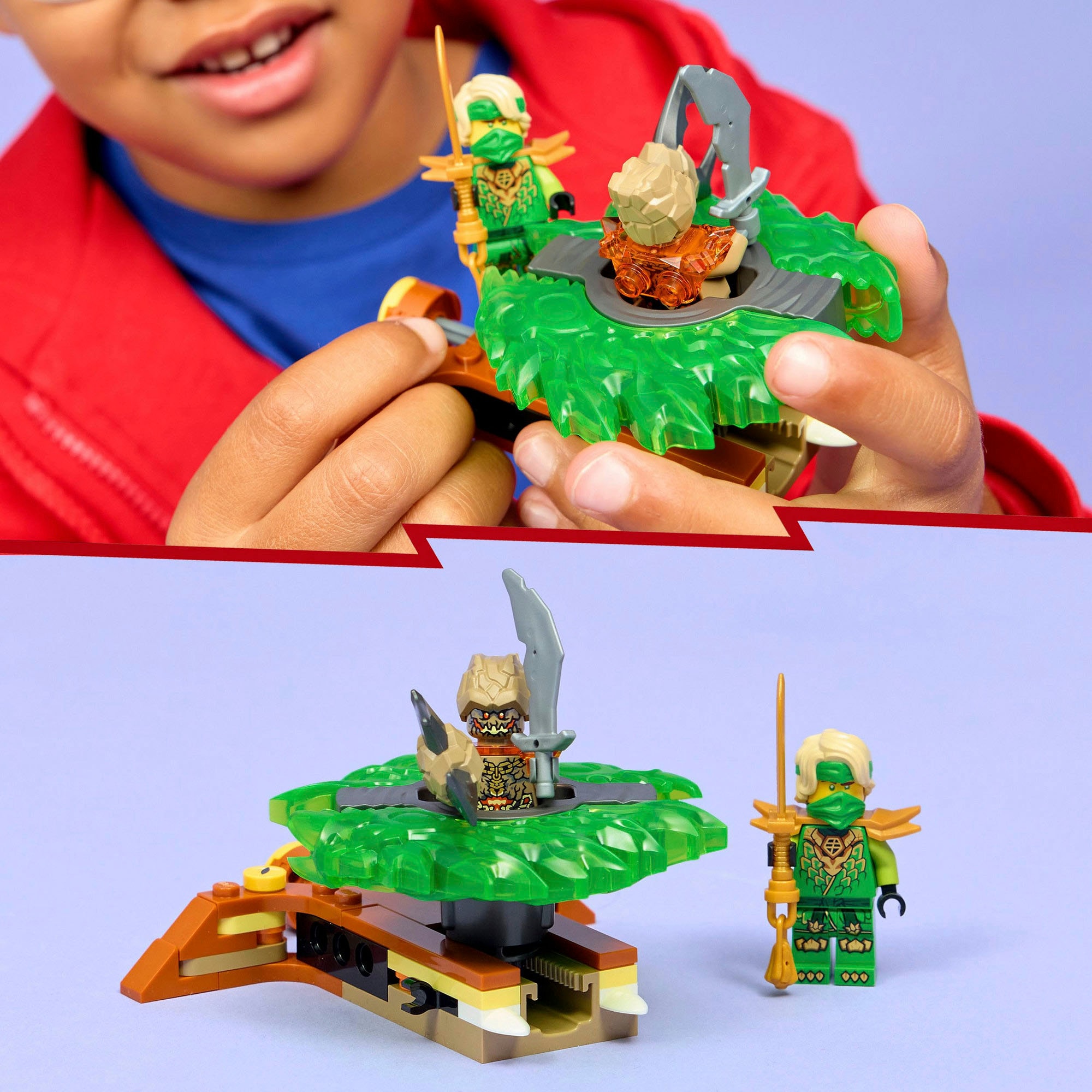 LEGO® Konstruktionsspielsteine »Lloyd vs. Erdmonster-Spinner (71850), LEGO Ninjago«
