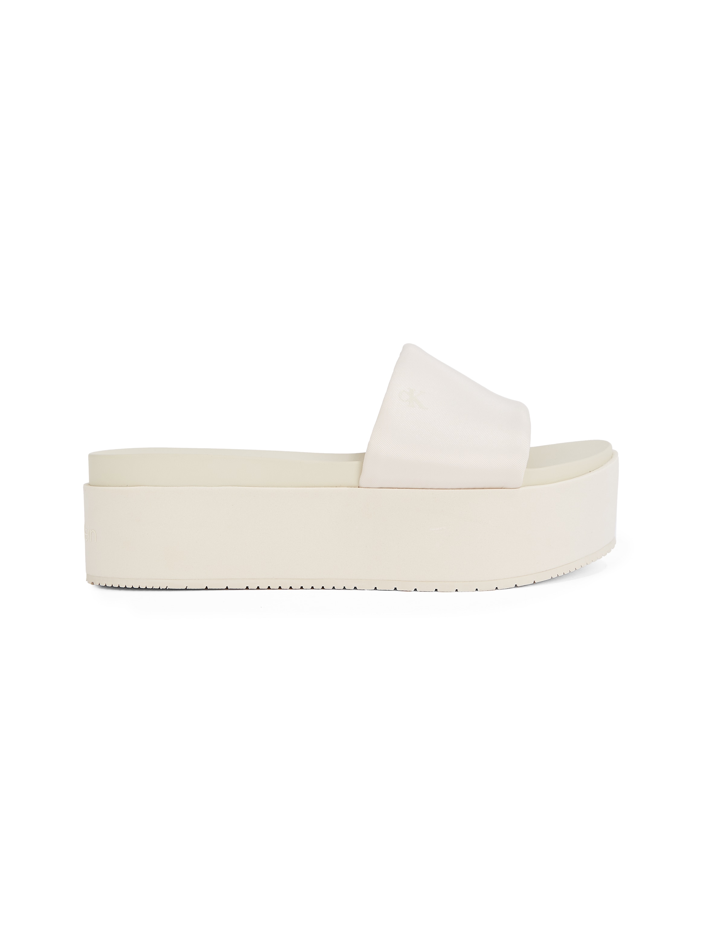 Calvin Klein Jeans Pantolette »FLATFORM SANDAL SLIDE IN NYLON«, Poolslides, Sommerschuh, Strandschuh, Plateausohle, zum Schlupfen