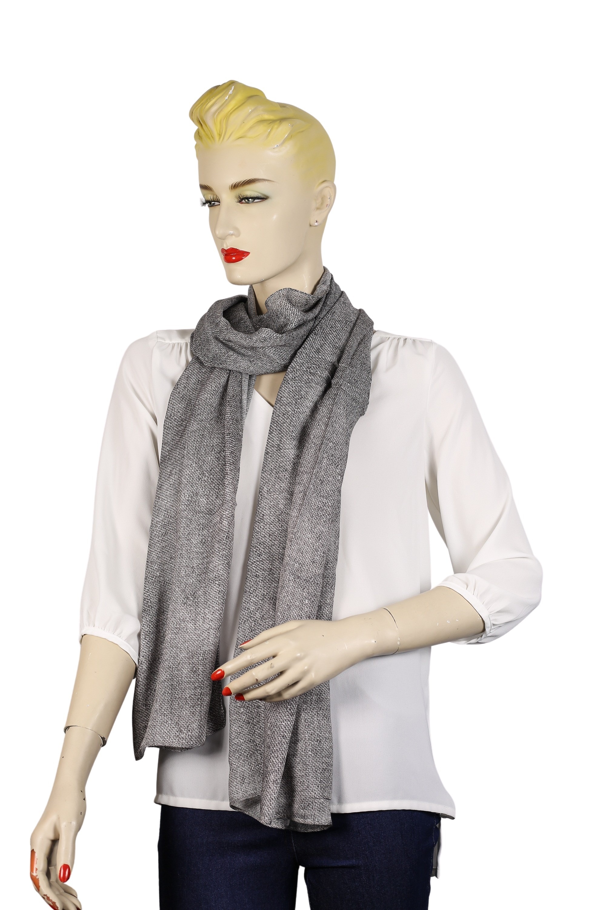 COLLEZIONE ALESSANDRO Modeschal »Jeans«, aus softem Naturstoff im Jeanslook bedruckt
