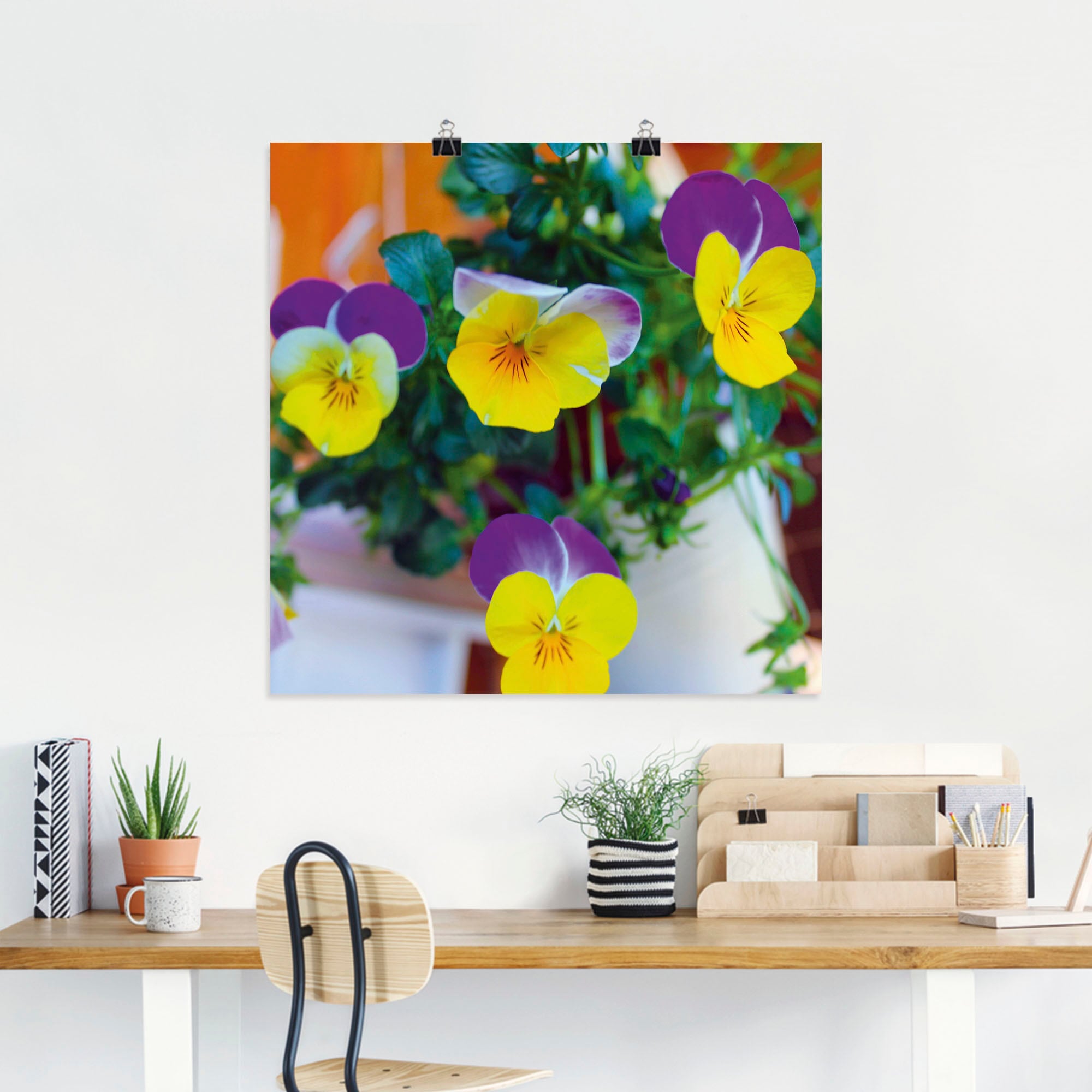 Artland Wandbild »Hornveilchen«, Blumenbilder, (1 St.), als Alubild, Leinwandbild, Wandaufkleber oder Poster in versch. Größen
