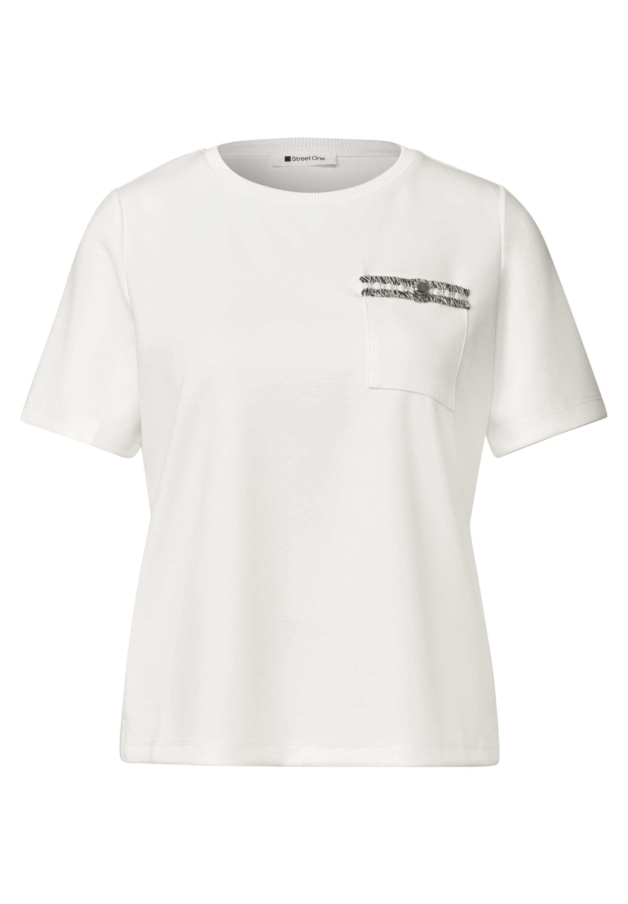 STREET ONE Kurzarmshirt Sommershirt mit dekorativer Brusttasche