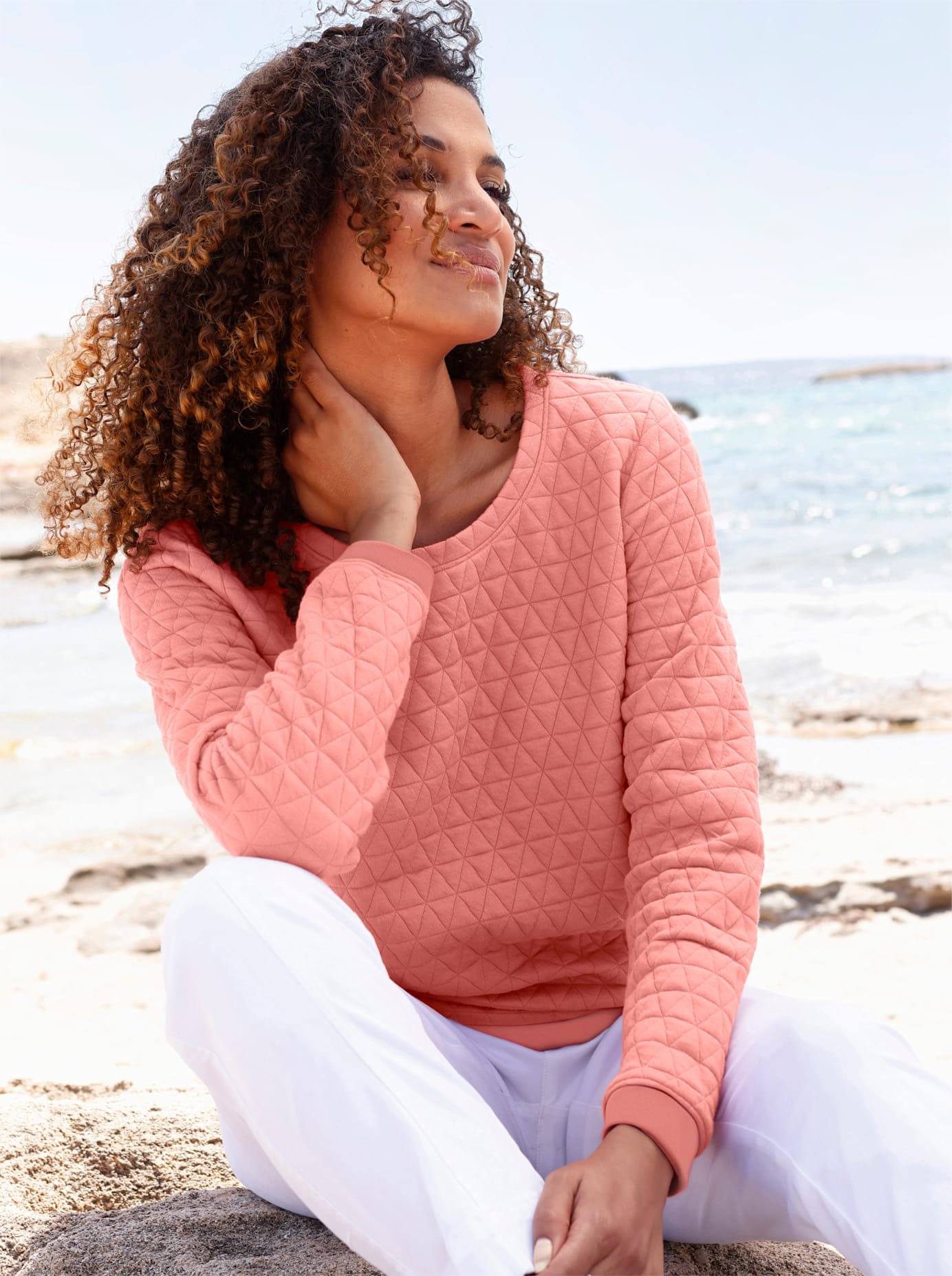 Casual Looks Langarmshirt "Jacquard-Shirt" 1 tlg. günstig online kaufen