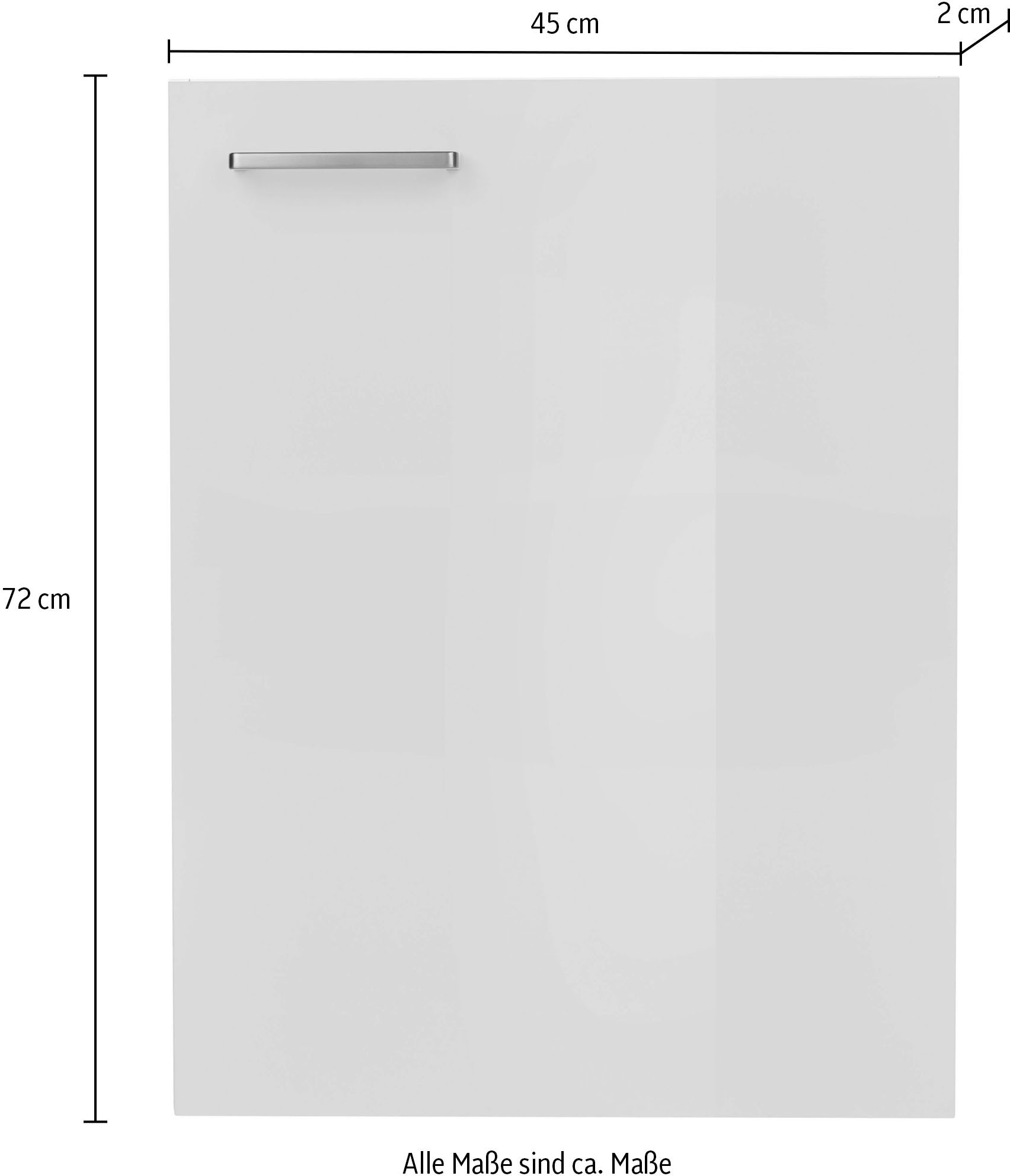 nobilia® Frontblende »"Flash", Ausrichtung wählbar,«, für integrierte Kühlgeräte und Waschautomaten, Breite 60 cm