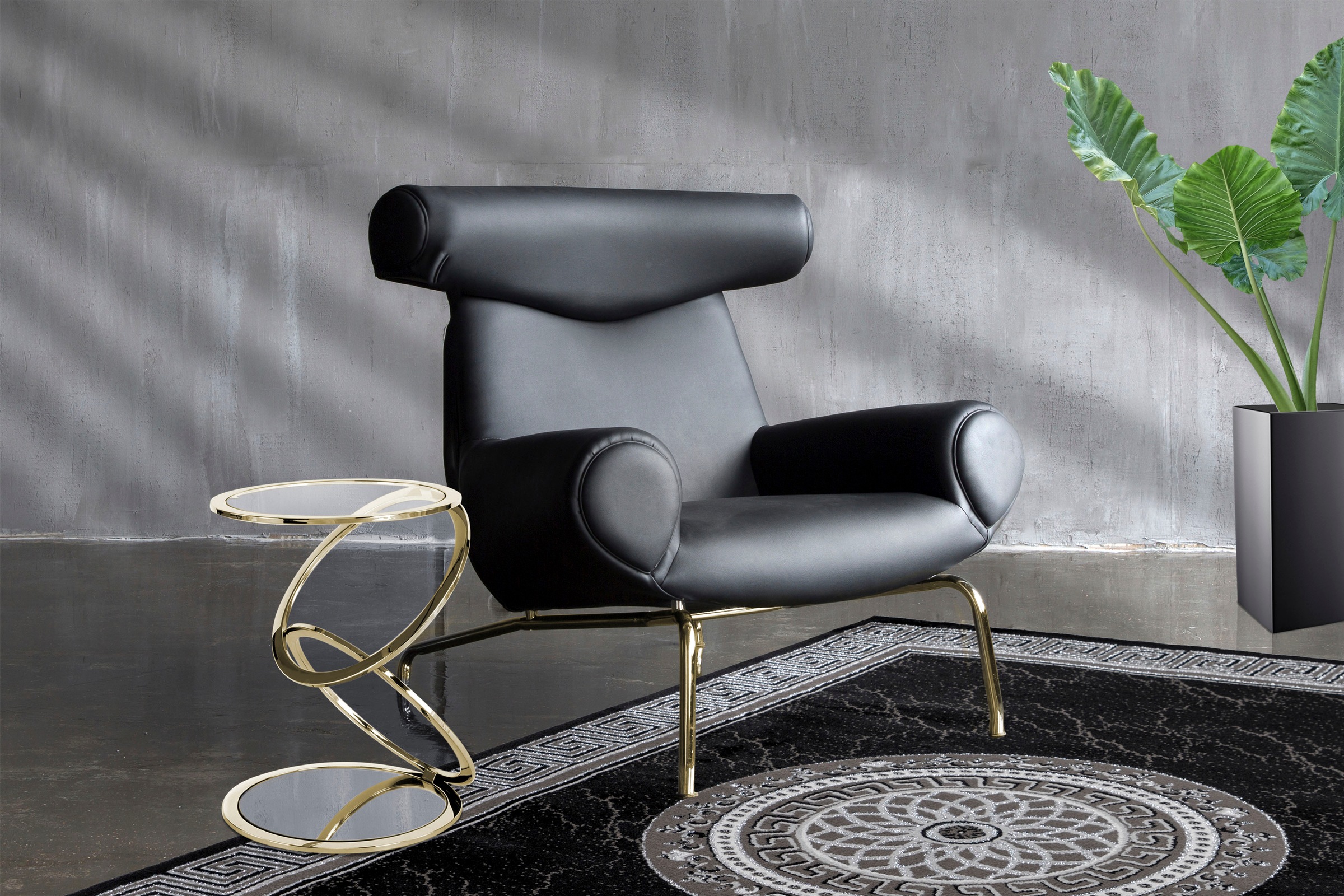 Kayoom Beistelltisch "Spiral 525,Beistelltisch in edlem Design, Glas-Tischp günstig online kaufen