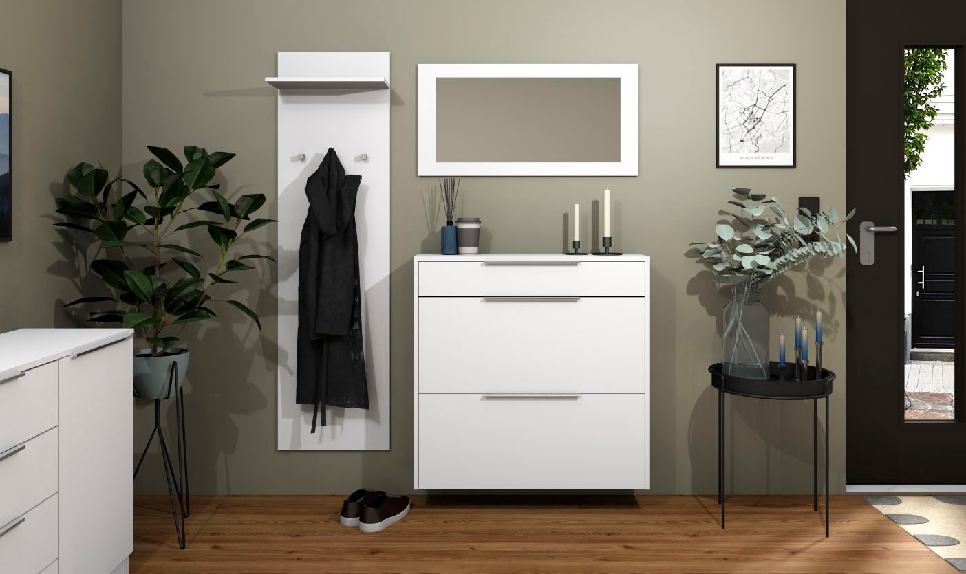 borchardt Möbel Garderoben-Set "Oliva, Hängeschuhschrank, Spiegel, Garderob günstig online kaufen