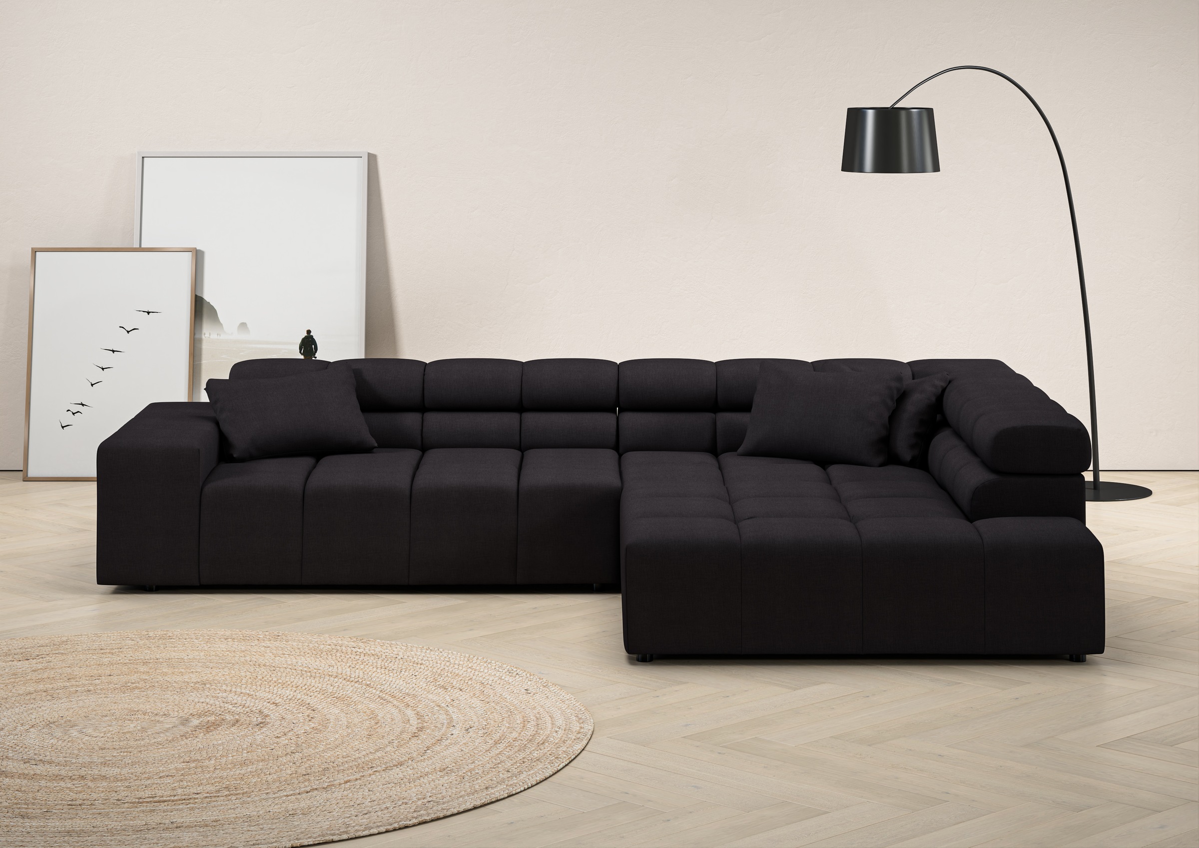 INOSIGN Ecksofa "Ancona incl. Kopfteilverstellung, Breite 319cm, L-Form", w günstig online kaufen