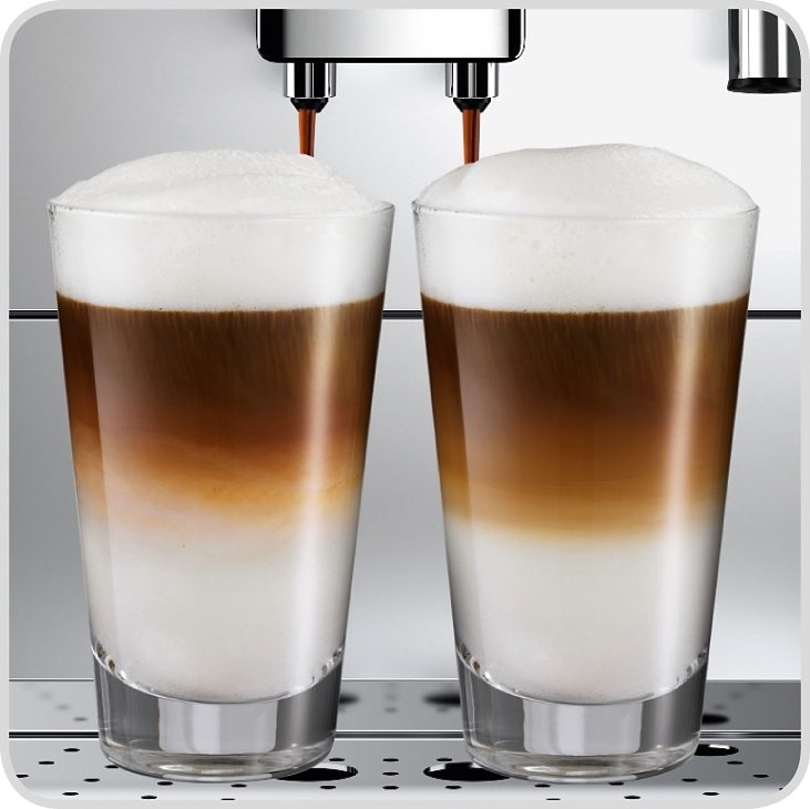 Melitta Kaffeevollautomat »Solo® & Perfect Milk E957-203, silber/schwarz«, Café crème&Espresso per One Touch, Milchsch&heiße Milch per Drehregler