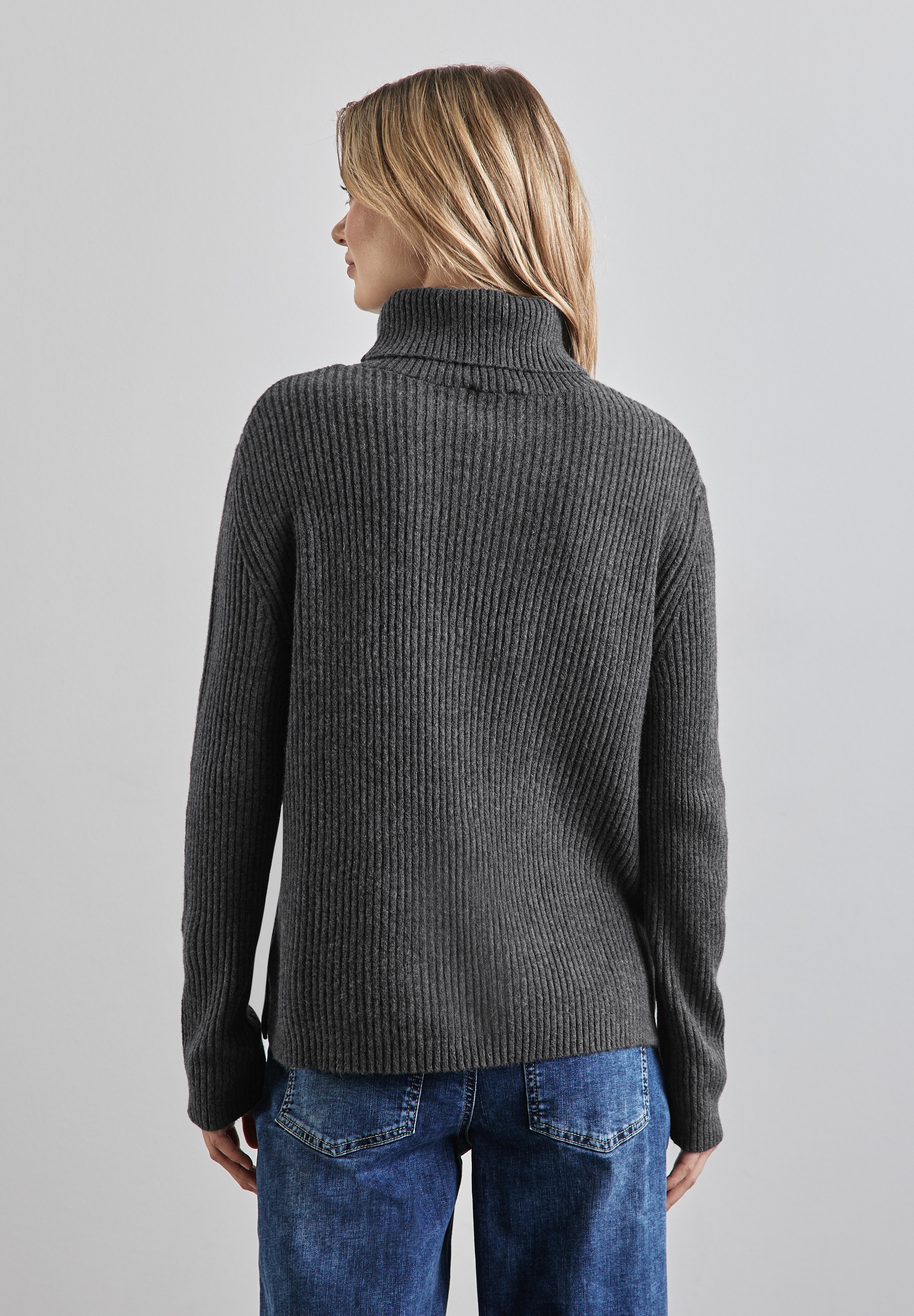 STREET ONE Strickpullover, mit Stehkragen