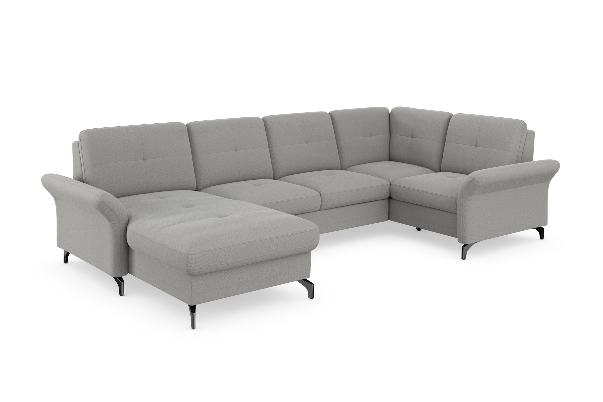 Home affaire Wohnlandschaft "Calando U-Form" wahlweise mit Bettfunktion, Be günstig online kaufen