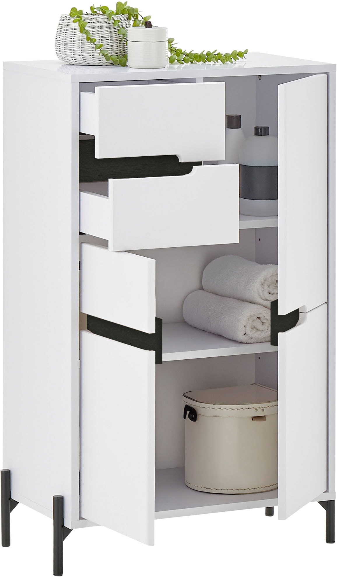 BASIC by Balculina Midischrank »Avanto B/H/T 60x100x35 cm« 1 Stk. tlg. Breite 60cm, Softclose für Türen, FSC-Mix 70%