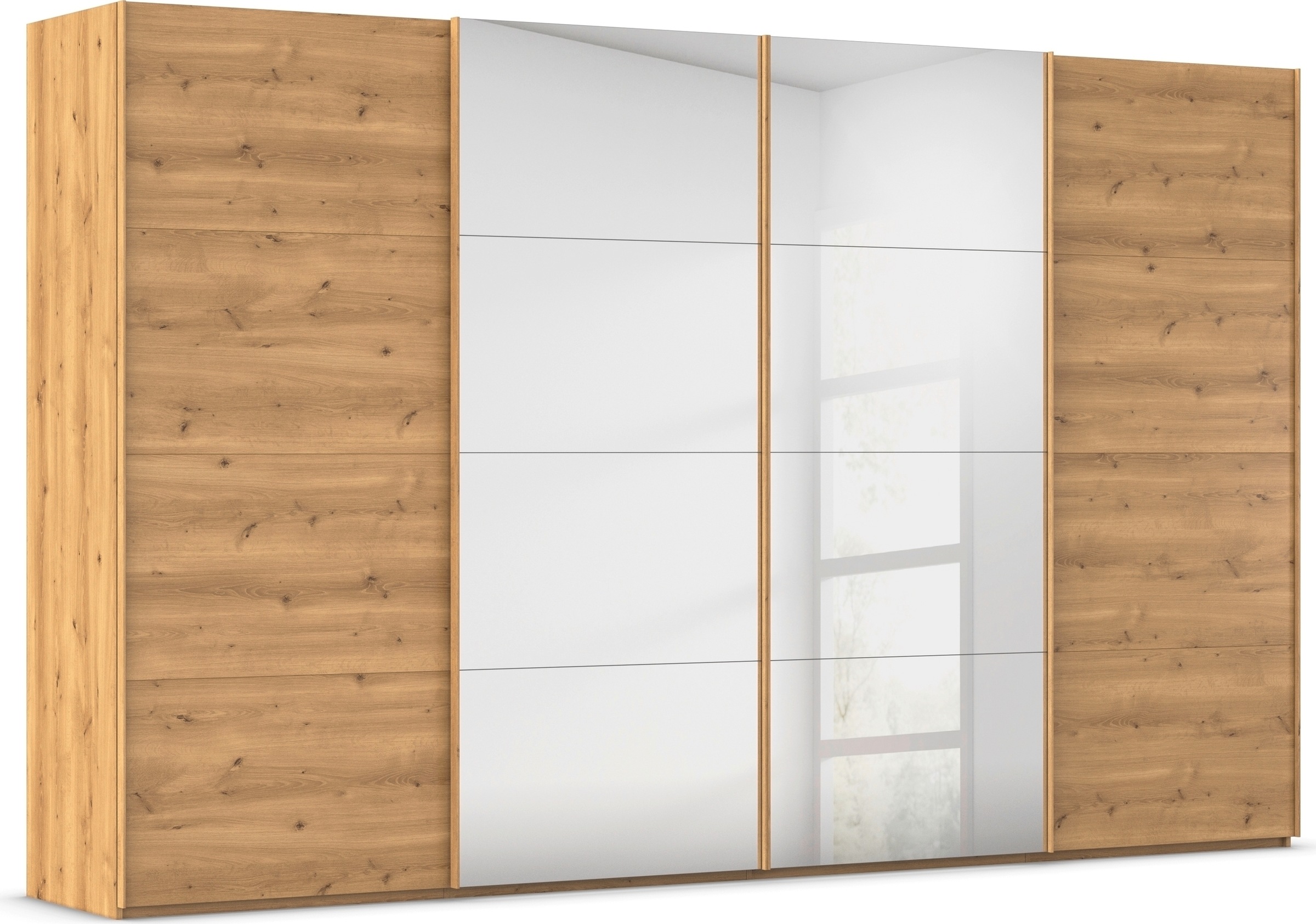 rauch "Kleiderschrank Schrank Garderobe Schlafzimmerschrank SCALE-FYRA" edle viergeteilte Türen mit Spiegel und vielen Farben MADE IN GERMANY