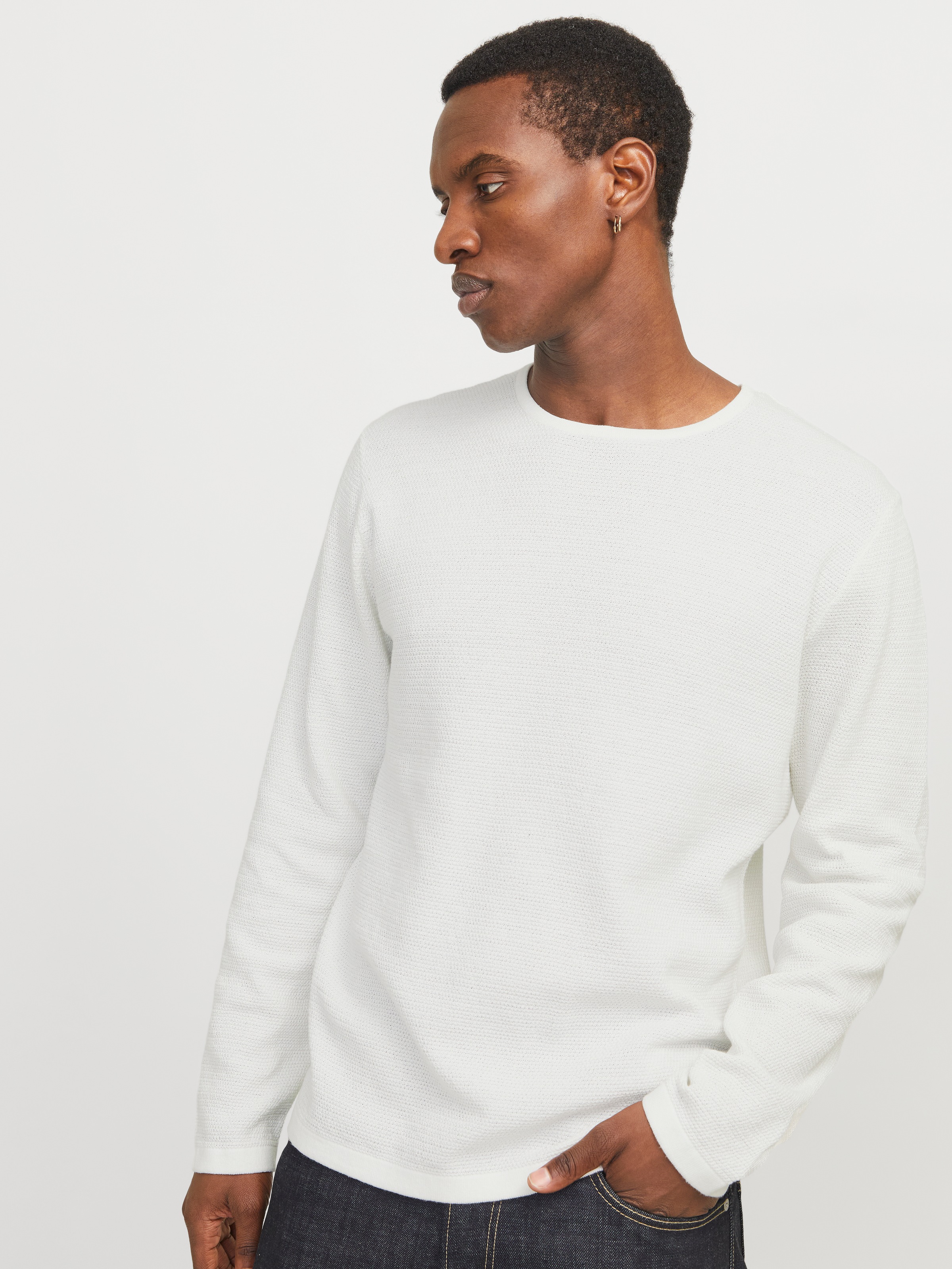Jack & Jones Rundhalspullover "JJEGEORGE KNIT CREW NECK NOOS" mit Strick Op günstig online kaufen