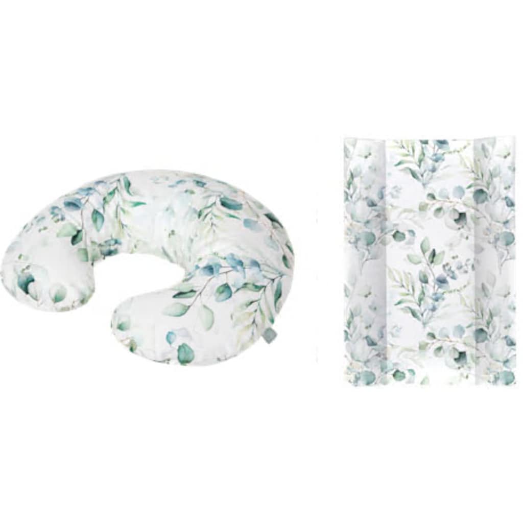 Rotho Babydesign Wickelauflage »Natural Leaves«, (Set, 2 tlg.)