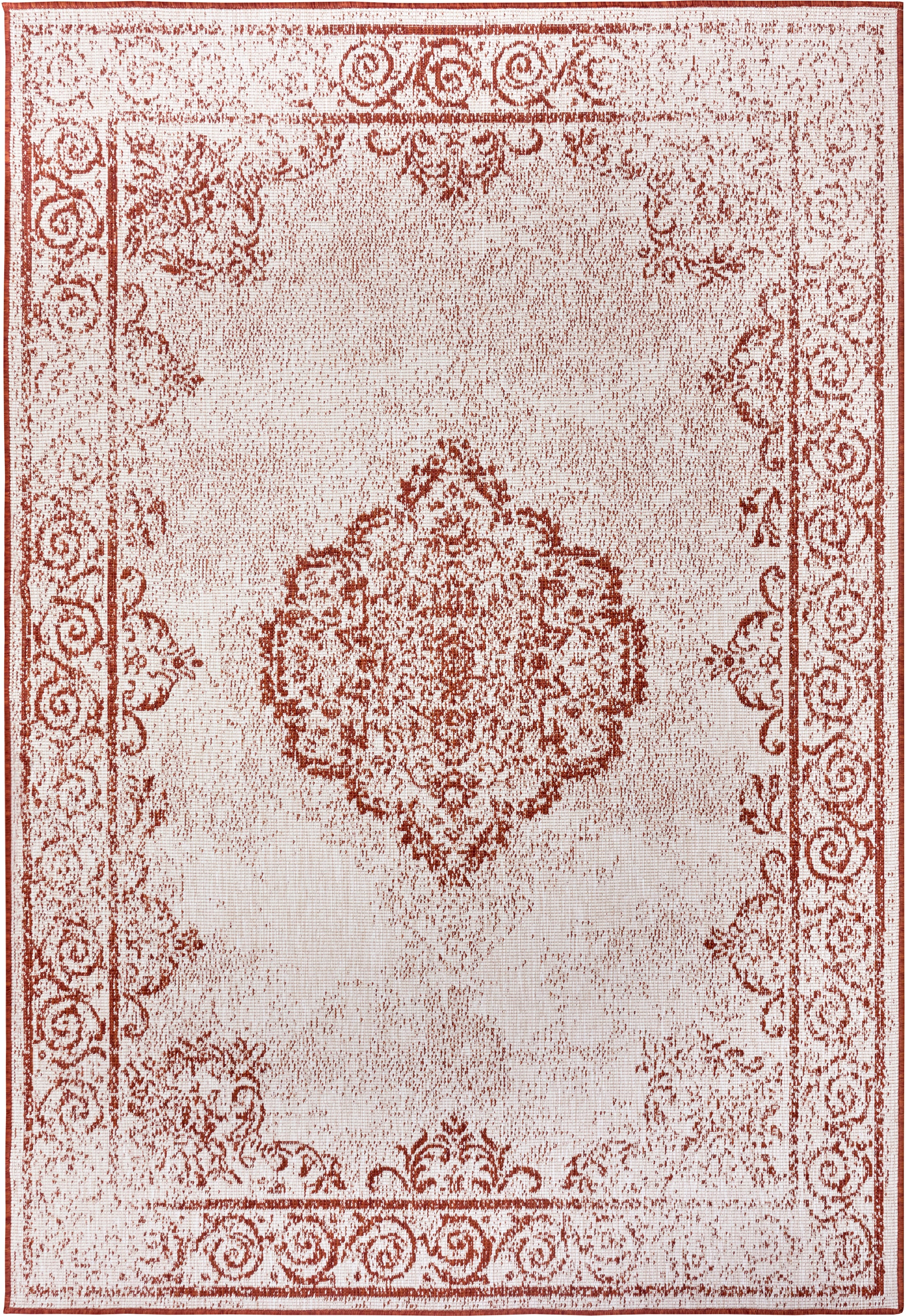 NORTHRUGS Teppich »CEBU Wendeteppich«, rechteckig, 5 mm Höhe, In-& Outdoor, Wetterfest, Balkon, Wohnzimmer, Wasserfest, Orientalisch