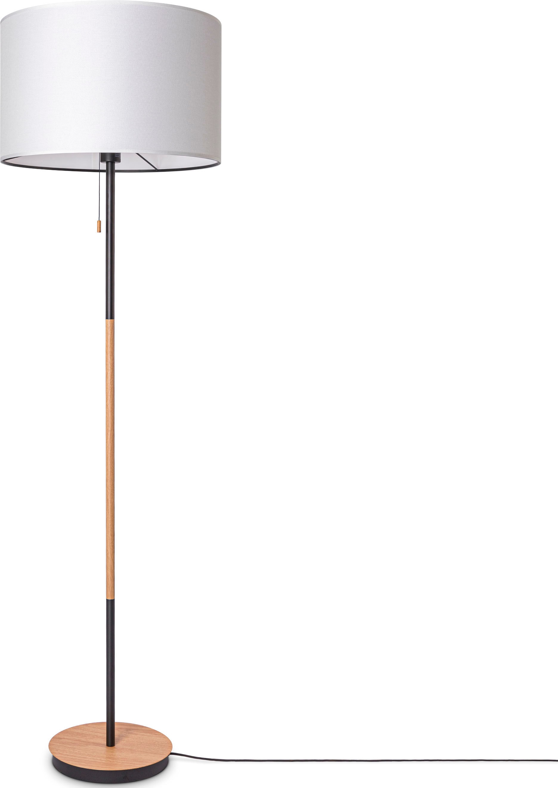 Paco Home Stehlampe »EKO CANVAS UNI COLOR«, Leuchtmittel E27 | ohne Leuchtmittel, Stoffschirm Wohnzimmer Skandi Standleuchte E27 Einfarbig Stofflampe