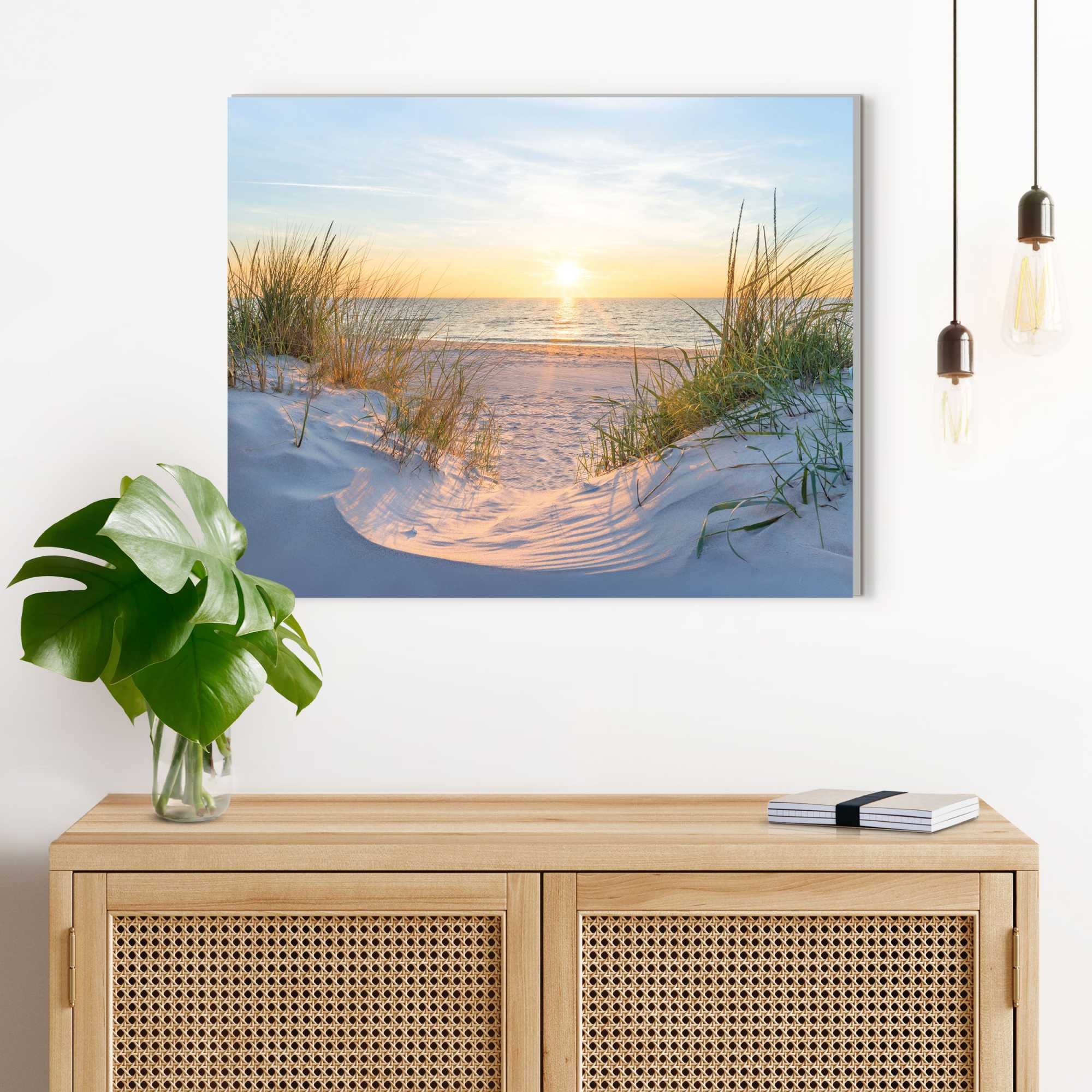 Reinders! Deco-Panel »Sonnenuntergang«, Wohnzimmer - Beige - MDF - Wasser - 50x40 cm