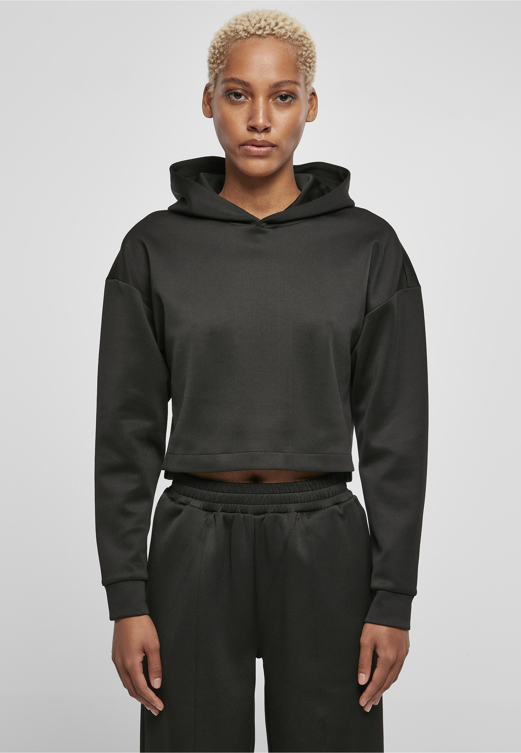 URBAN CLASSICS Hoodie »Urban Classics Damen Ladies Short Scuba Hoody«, 1 Stk.
