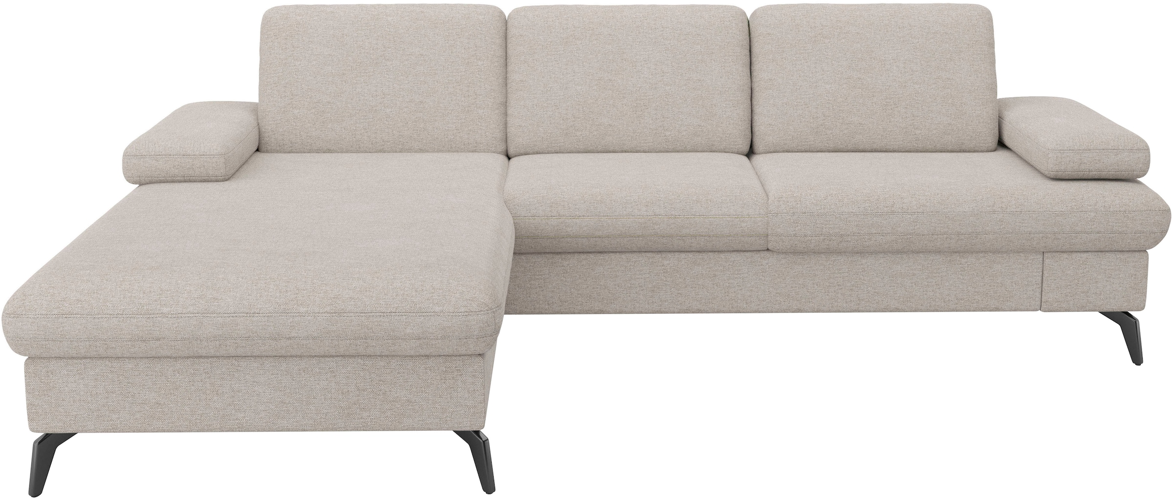 sit&more Ecksofa »Morris Jubi, L-Form«, inkl. Armteilfunktion und 1 Zierkissen, wahlweise mit Bettfunktion