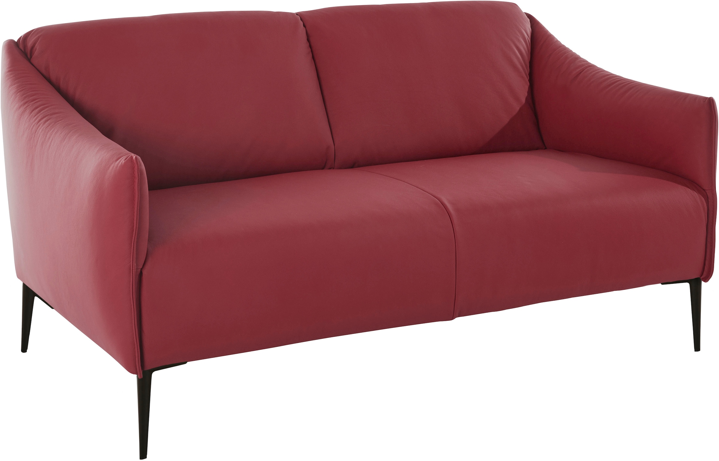 W.SCHILLIG 2-Sitzer »sally Design-Sofa, Loungesofa, bequem, schmale Armlehnen, Breite 154cm« mit Metallfüßen in Schwarz pulverbeschichtet, Breite 154 cm