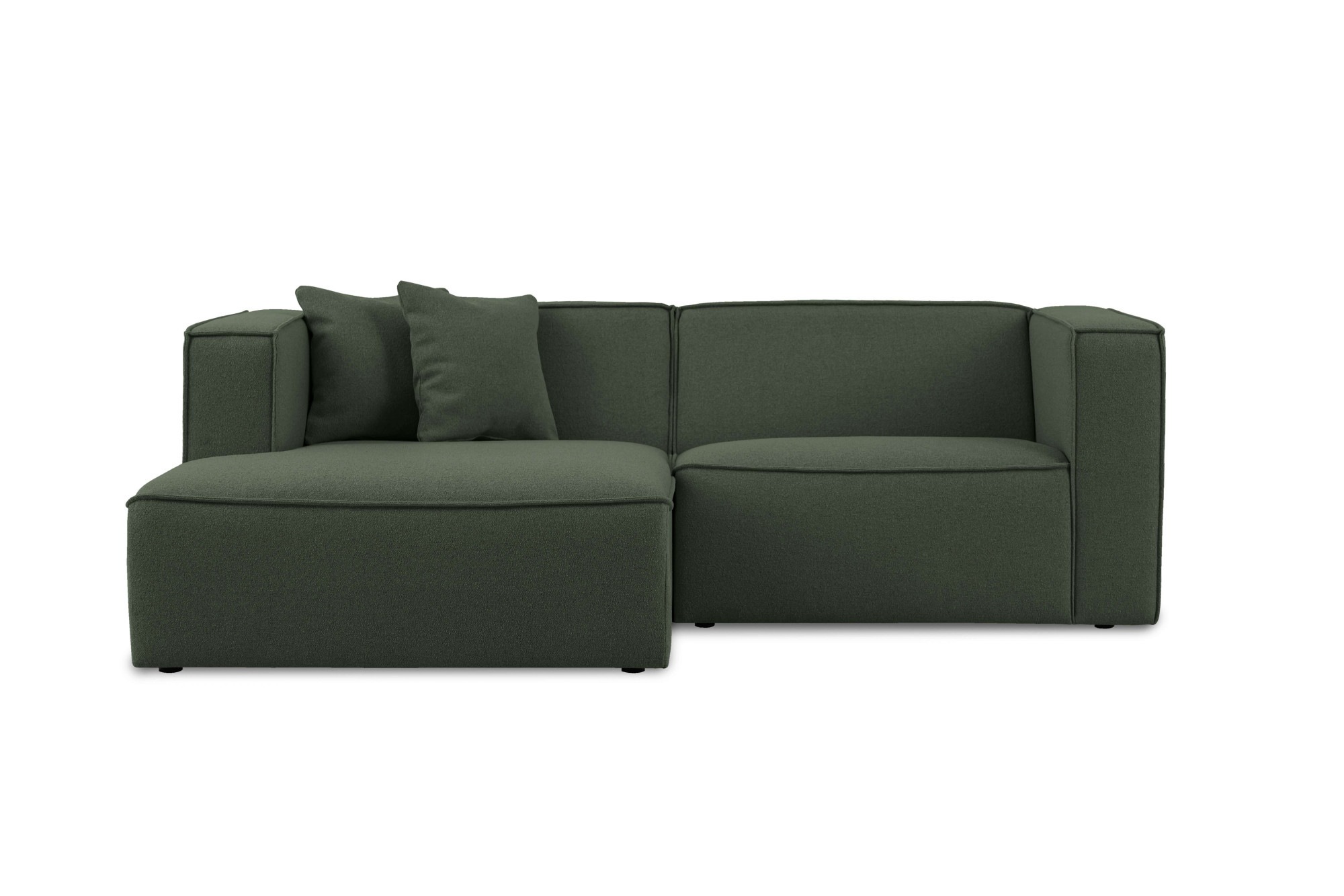 OTTO home Ecksofa »Tammie« Breite 222 cm, Webstoff fein, bodentief, mit Wellenunterfederung