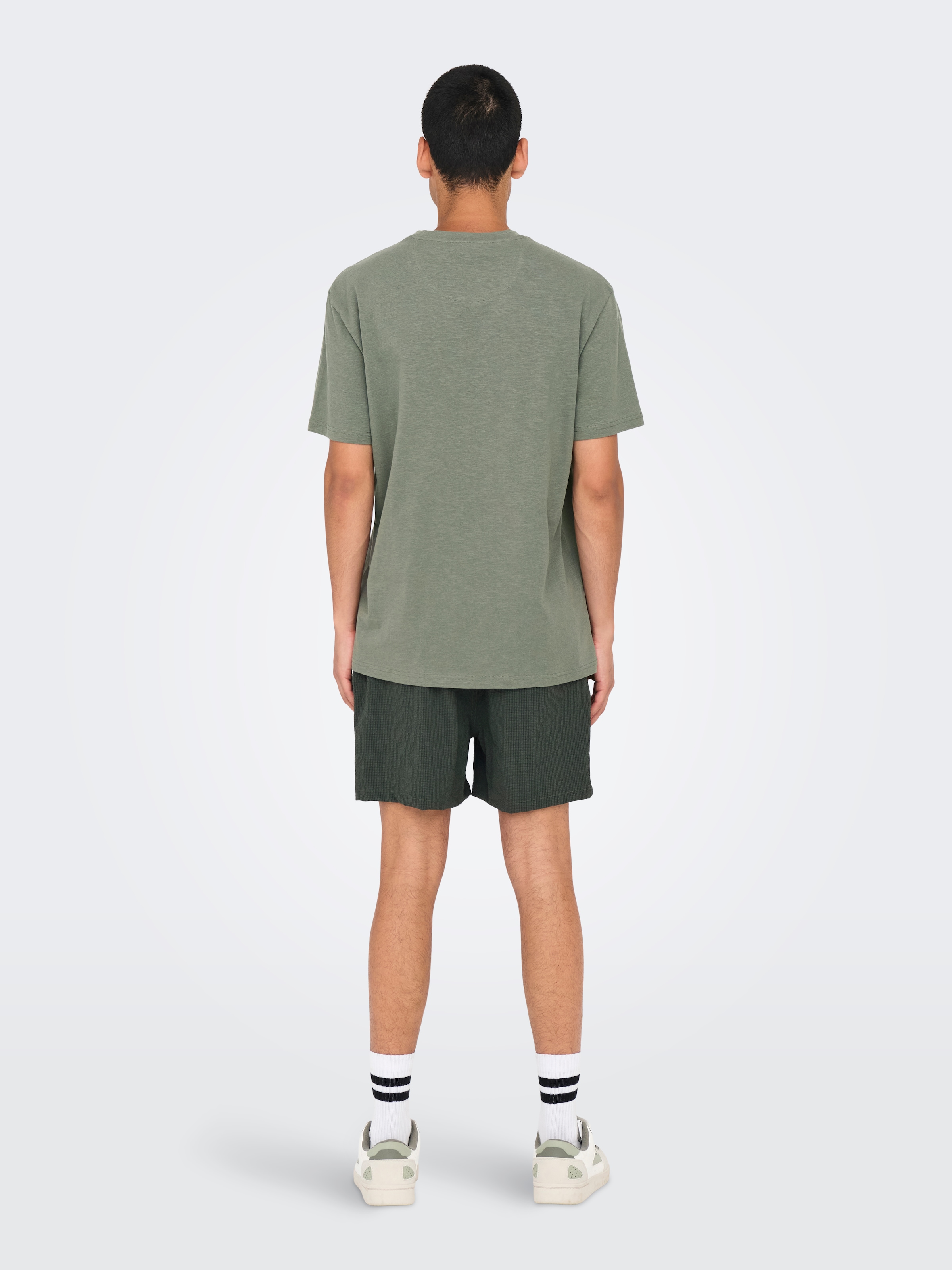 ONLY & SONS Rundhalsshirt »ONSPERRY LIFE REG LEAF POCKETTEE«