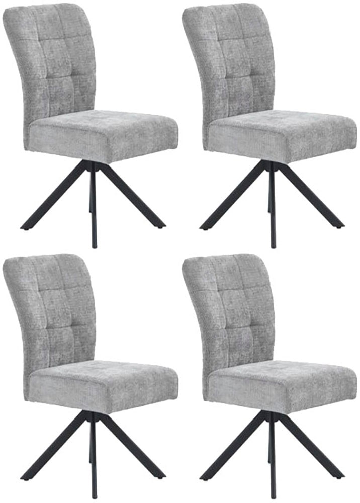 Jockenhöfer Gruppe Drehstuhl "Becky (Set, 4 St.)", (Set), 4 St., Chenille, günstig online kaufen