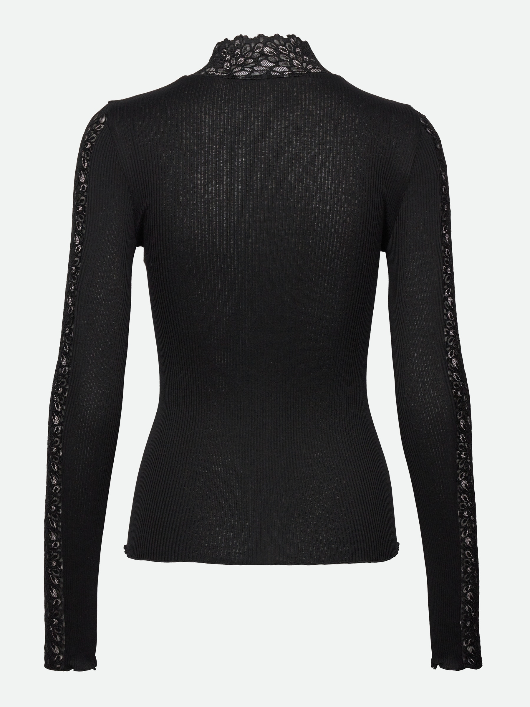 rosemunde Longsleeve »Beatha lace longsleeve«, Wunderschöne durchlaufende Vintage-Spitze an Kragen und Ärmeln