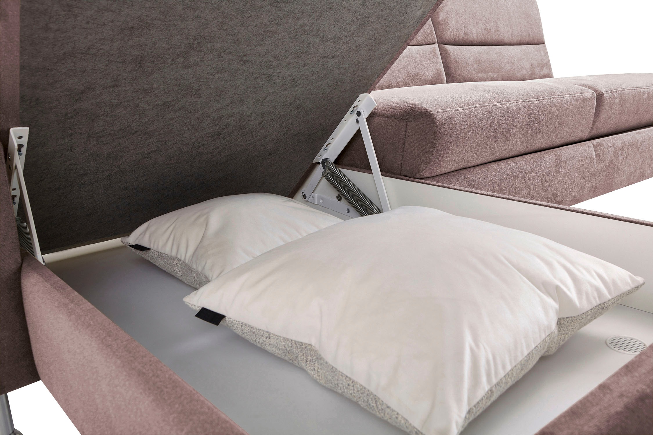 CALIZZA INTERIORS Ecksofa »Onyx L-Form«, Recamiere links oder rechts, wahlweise mit Bettfunktion, Breite 270 cm