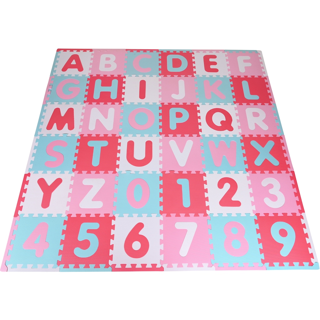 Knorrtoys® Puzzle »Alphabet + Zahlen, Pink-rosa«