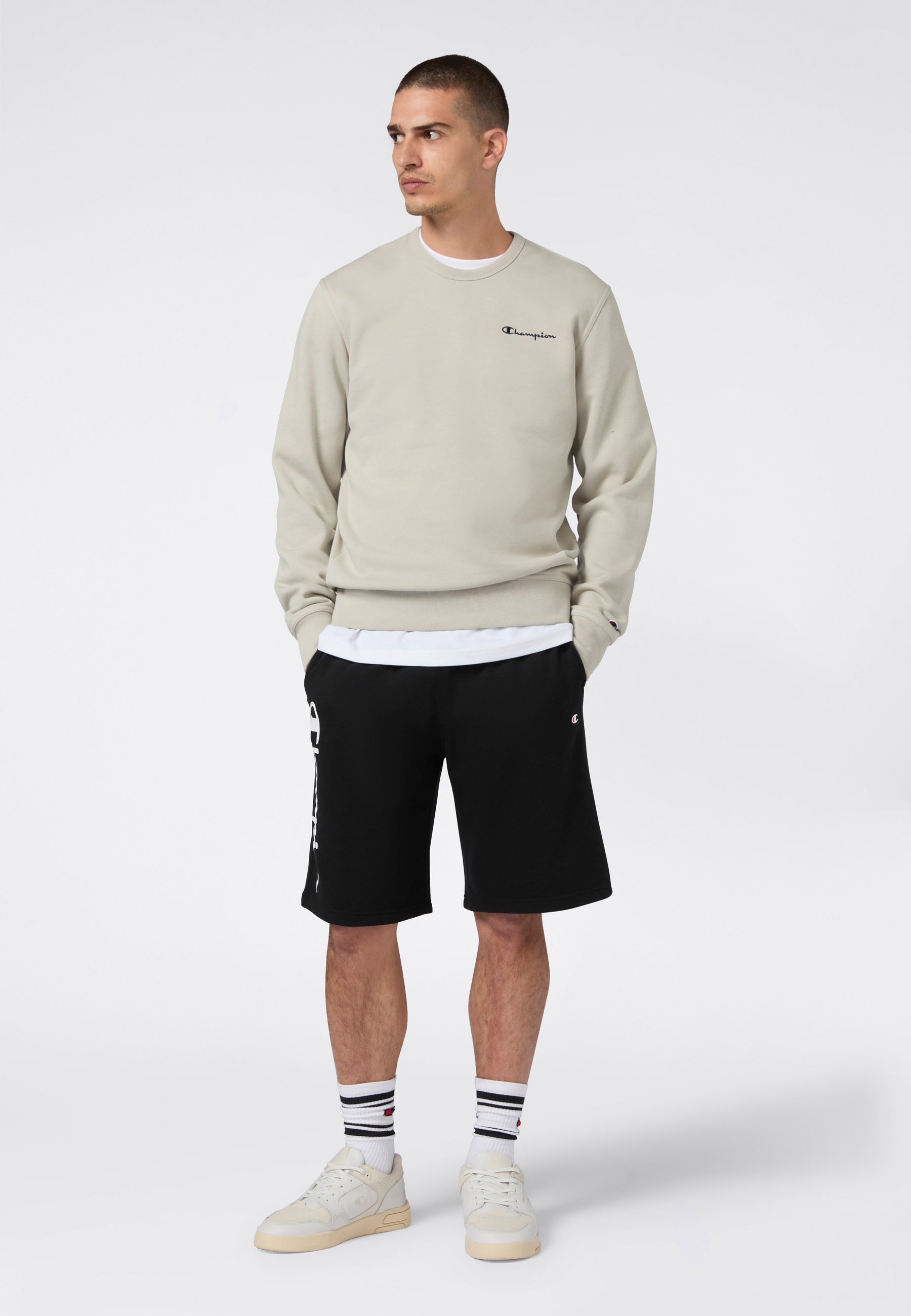 Champion Sweatshorts »BASICS Terry Shorts Large Logo«, (1 tlg.)