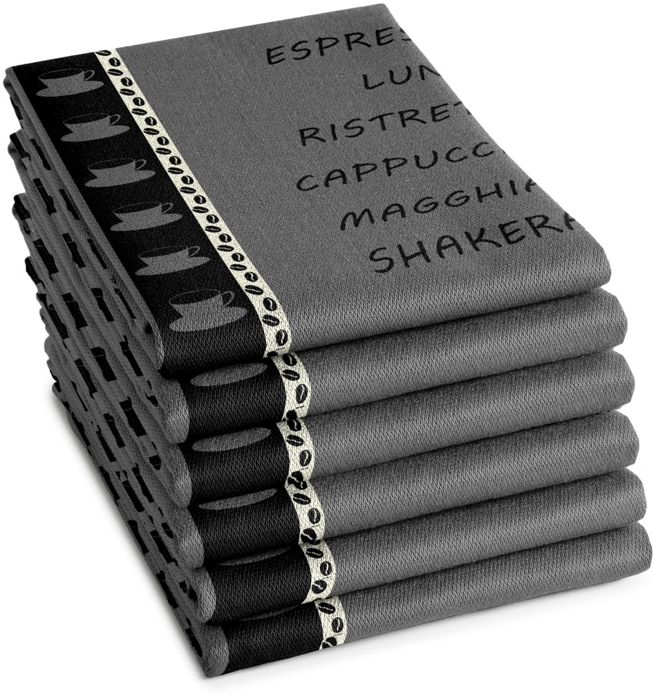 DDDDD Geschirrtuch "DDDDD Ristretto Geschirrtuch Anthrazit (6er-Pack)" schn günstig online kaufen