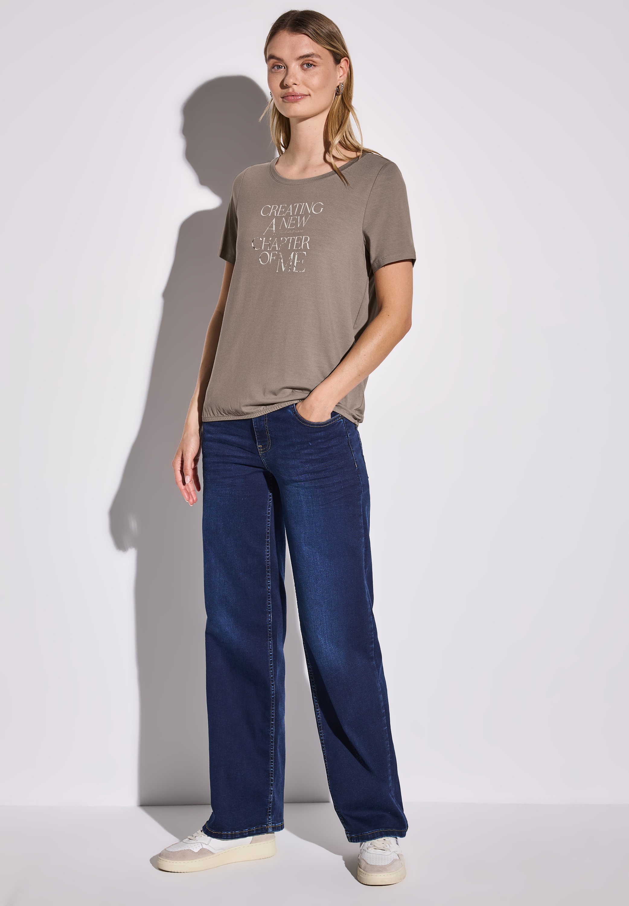 STREET ONE T-Shirt, mit Elastiksaum